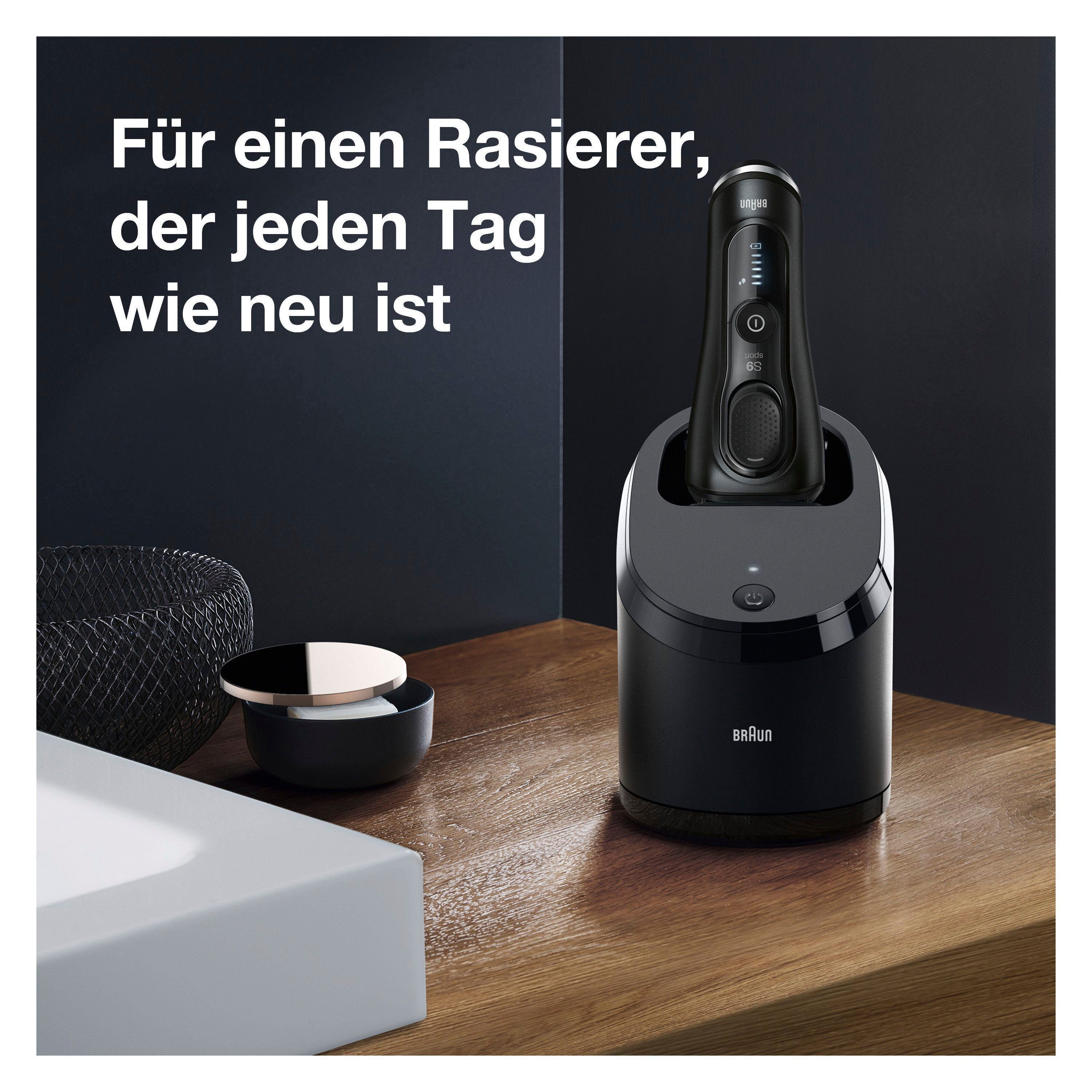 Braun Series 9 4+1 Elektrorasierer Reinigungsstation, 9352cc, Sport Wet&Dry, Scherkopf