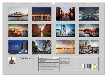 CALVENDO Wandkalender Stadt Hamburg (Premium, hochwertiger DIN A2 Wandkalender 2023, Kunstdruck in Hochglanz)