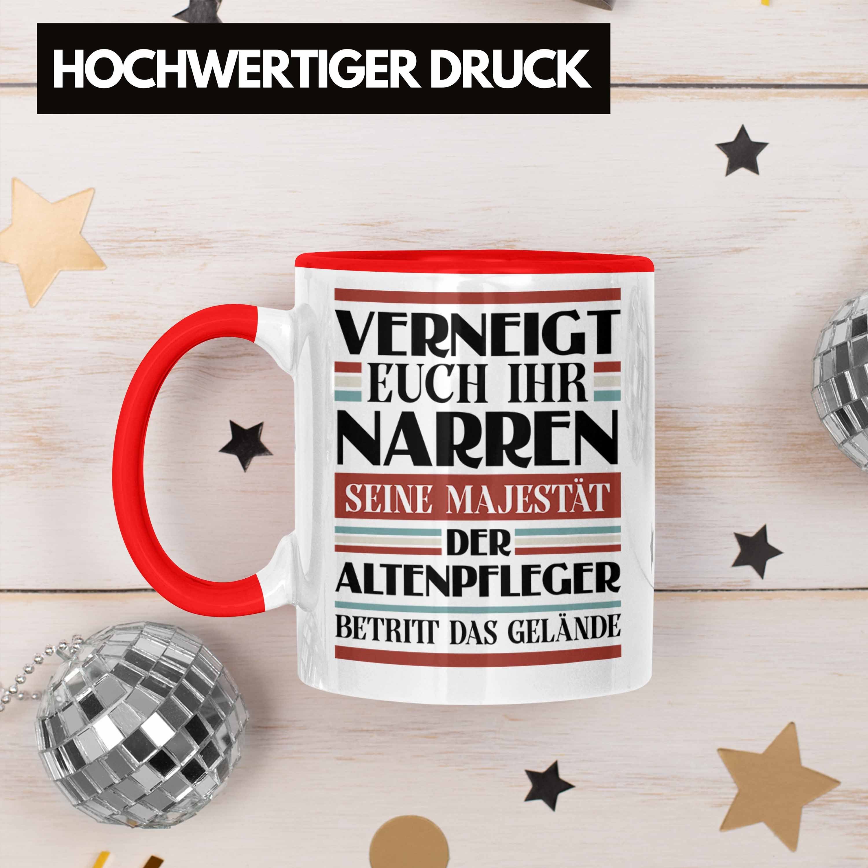 - Geschenk Trendation Verneigt Männer Lustig Tasse Trendation Rot Spruch Altenpfleger Tasse