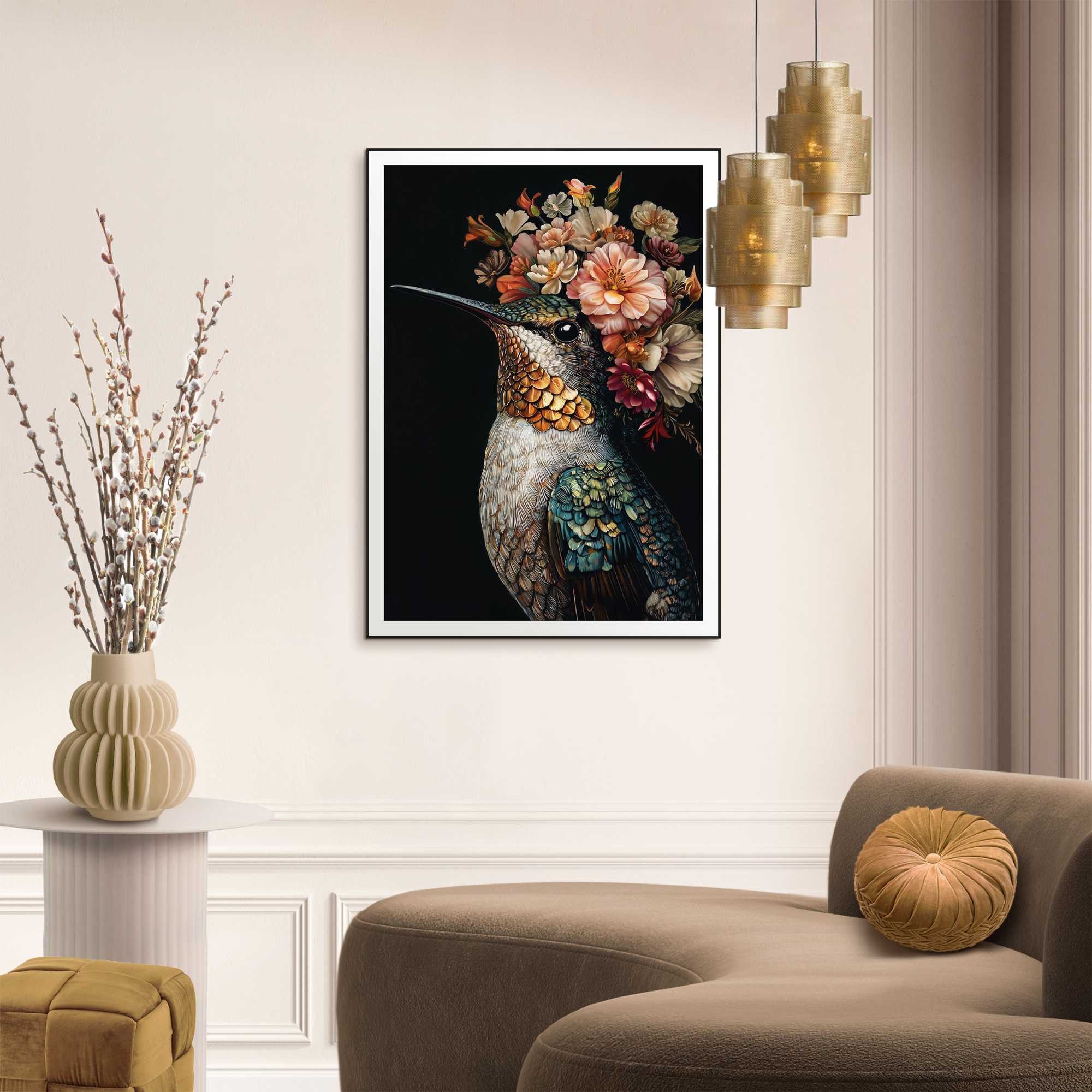 Reinders! Poster Lovely Hummingbird, Wohnzimmer - Kolibri - Blumen - Mehrfa günstig online kaufen