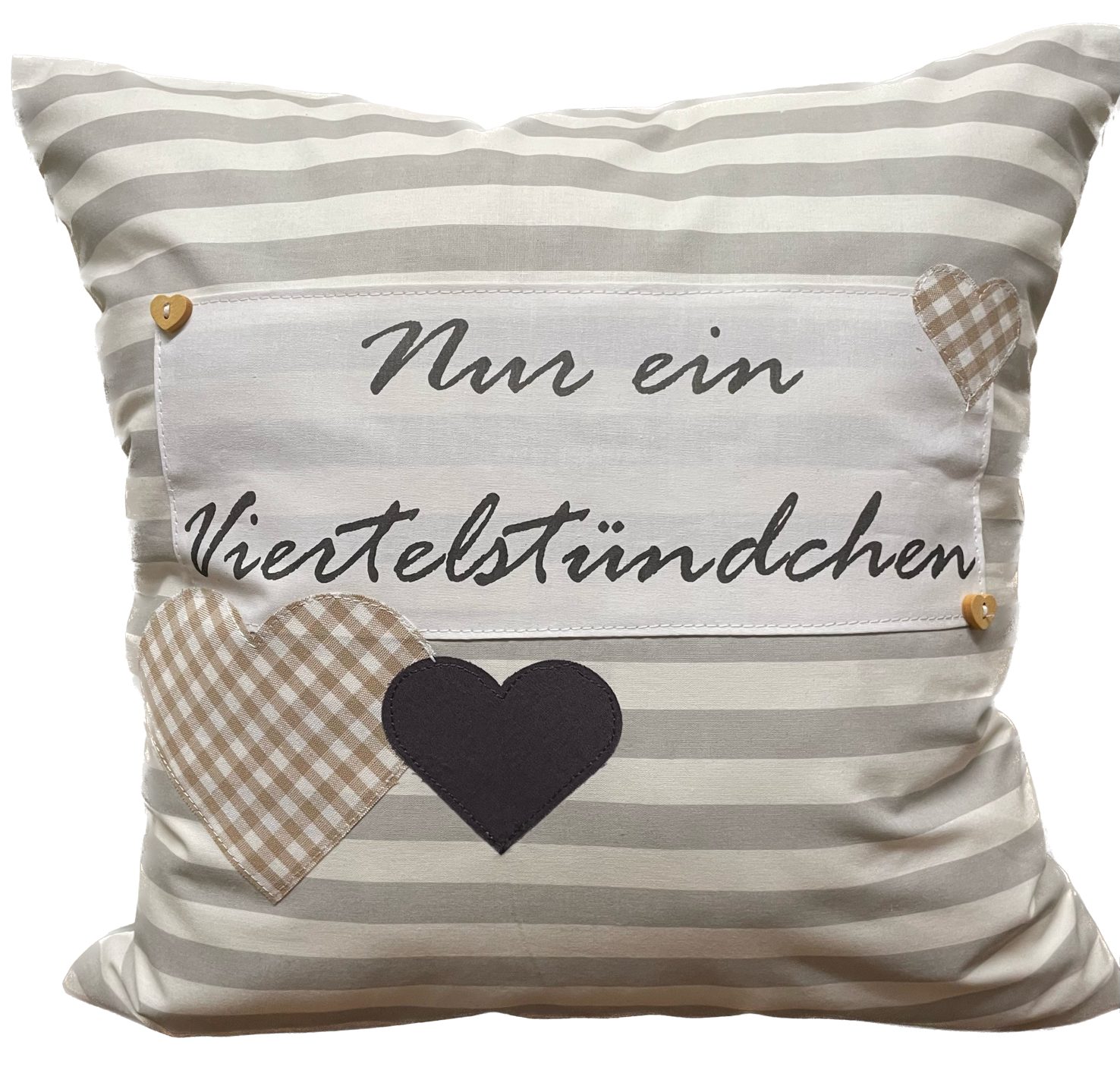 Ammerkind Dekokissen Landhausstil Kissenbezug *Nur ein Viertelstündchen* gr günstig online kaufen