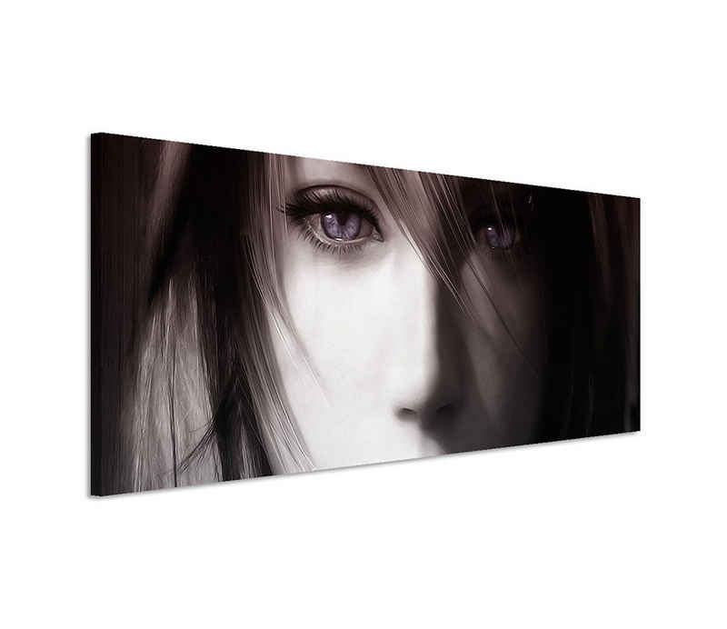 Sinus Art Leinwandbild Final Fantasy Lightning Face 150x50cm