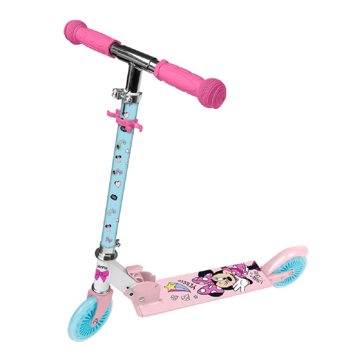 Disney Minnie Mouse Scooter 2-Rad Scooter – Klappbar, rutschfest & sicher für Kinder