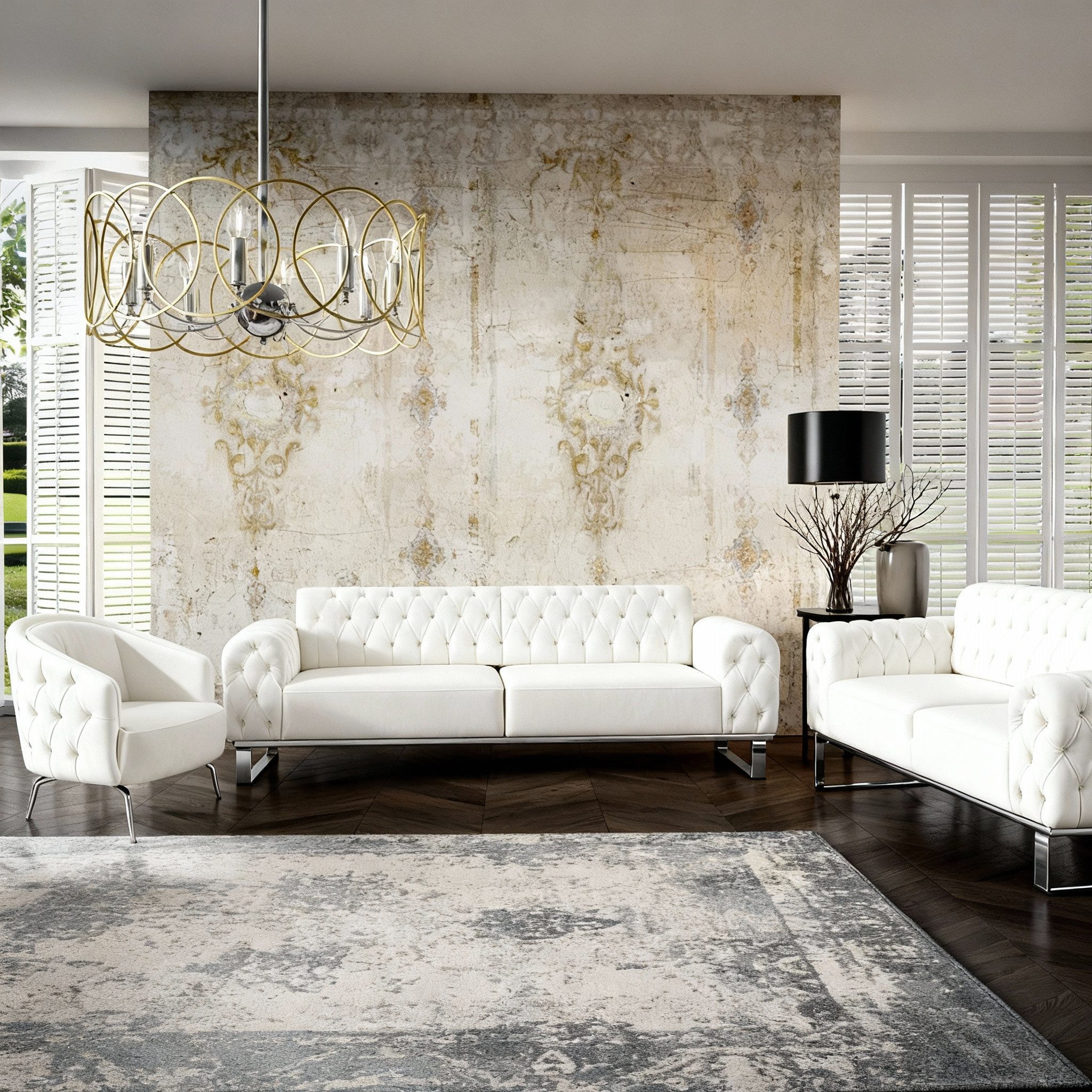 Palms-Store Sofa Set Jumeirah 3-Sitzer+2-Sitzer+Sessel in Samtstoff, Spar-S günstig online kaufen