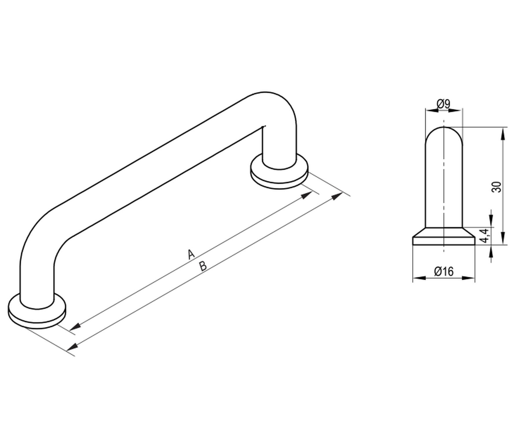 livingpoint24 Möbelgriff Möbelgriff BA 192mm, Küchengriff Goldfarbig glänze günstig online kaufen