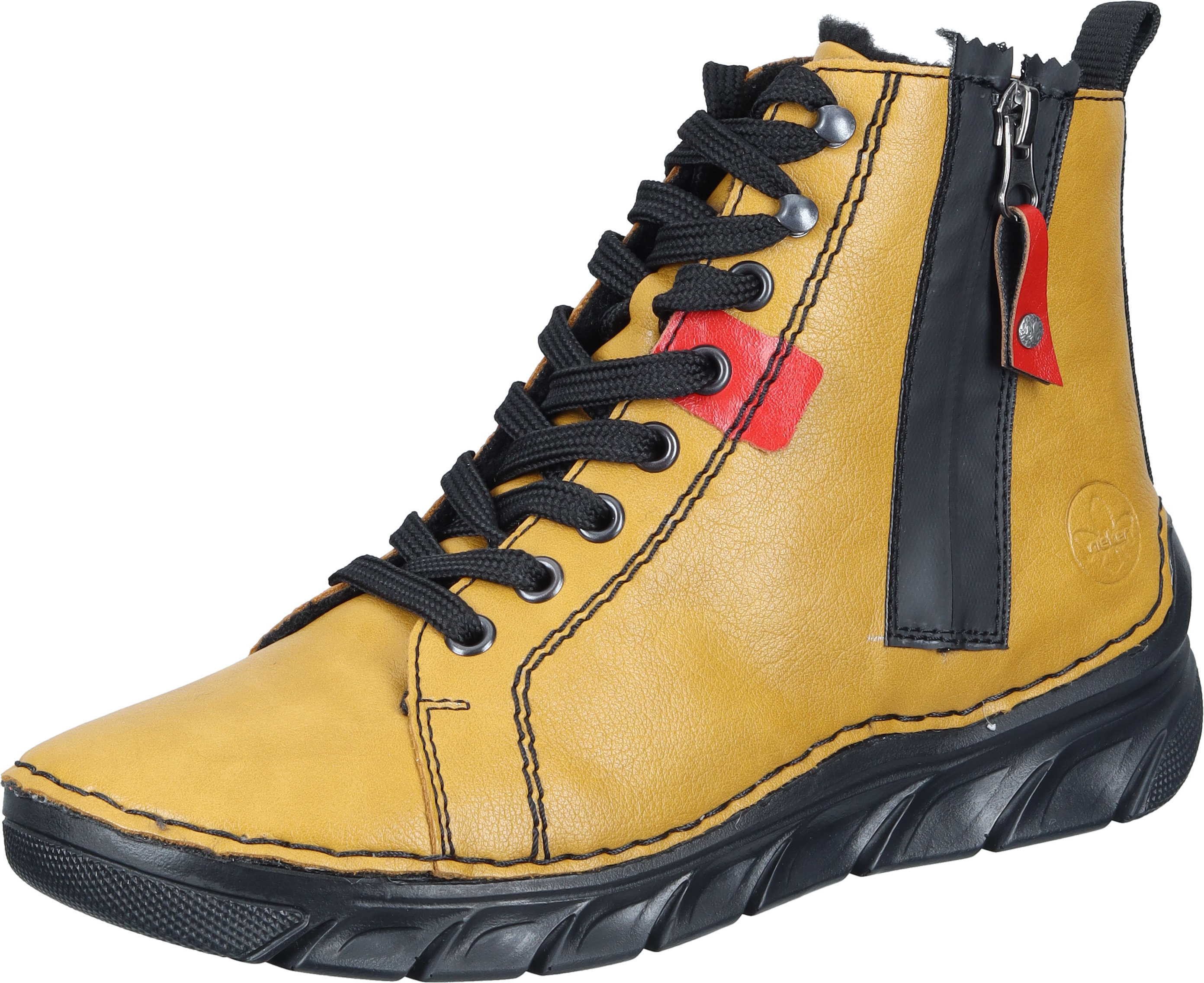 Rieker Stiefel Schnürstiefelette aus strapazierfähigem Synthetik günstig online kaufen