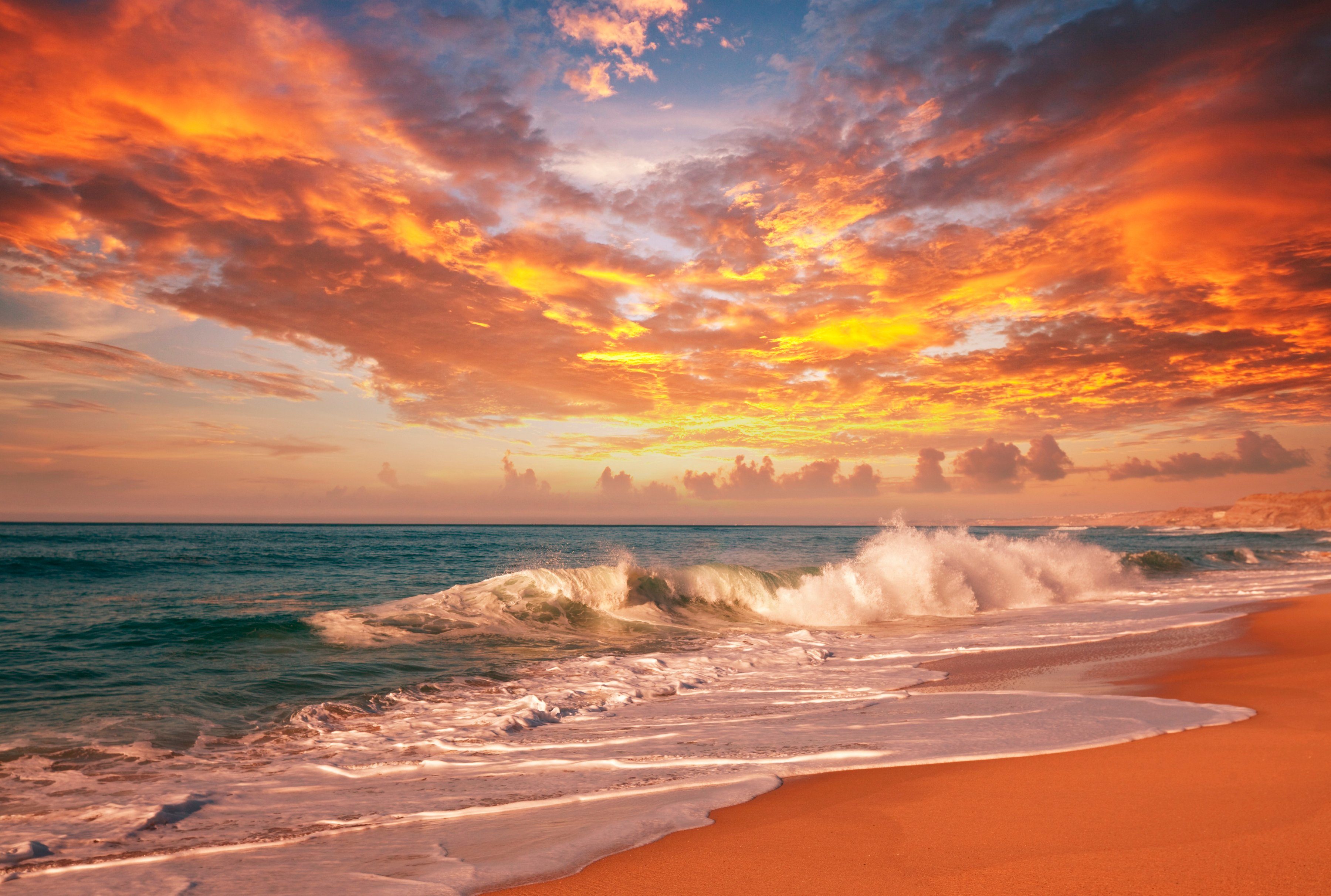 PAPERMOON Fototapete »Sea Sunset«, BlueBack, 7 Bahnen, 350 x 260 cm