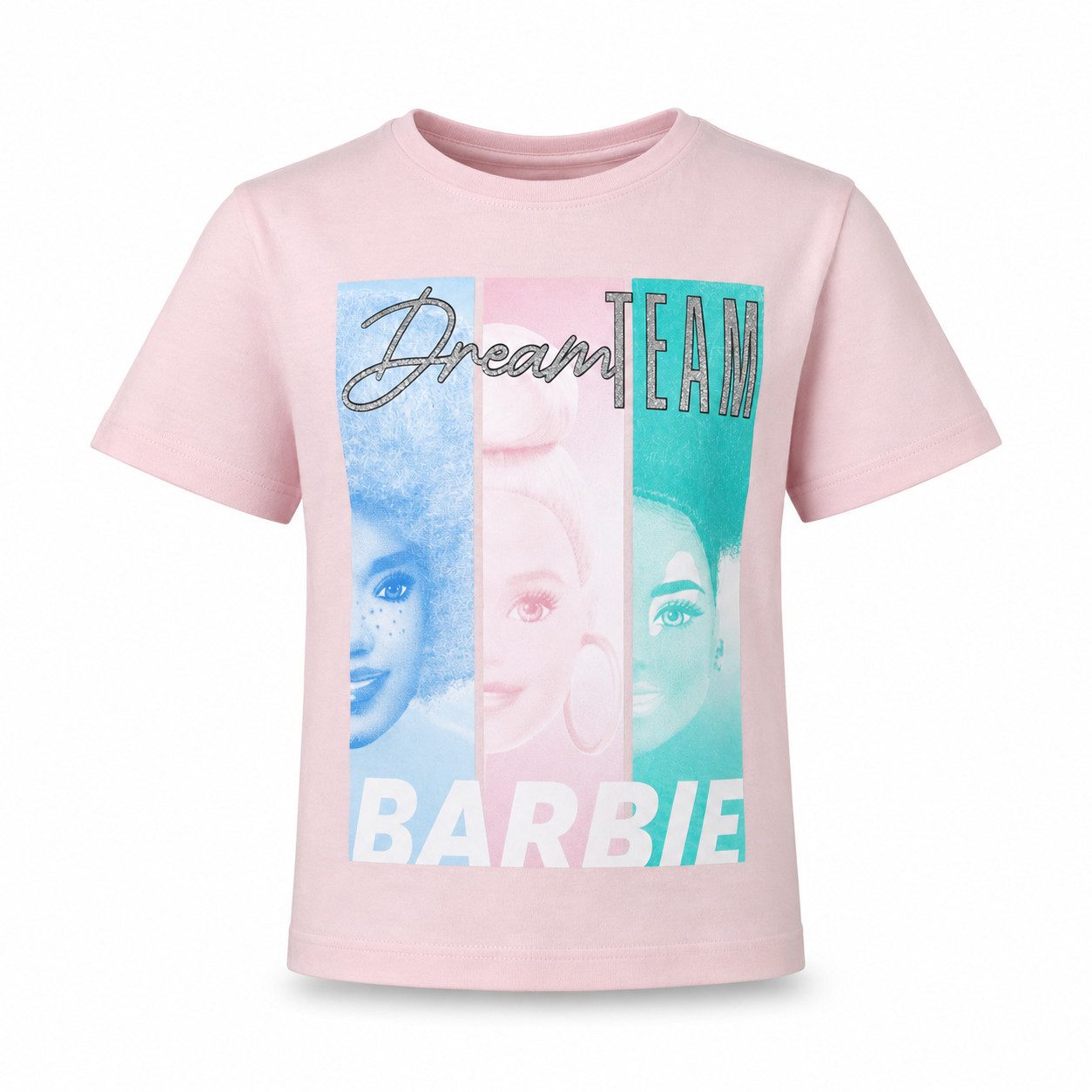 Barbie Print-Shirt Barbie and Friends Mädchen T-Shirt kurzarm Shirt Gr. 134-164 100% Baumwolle