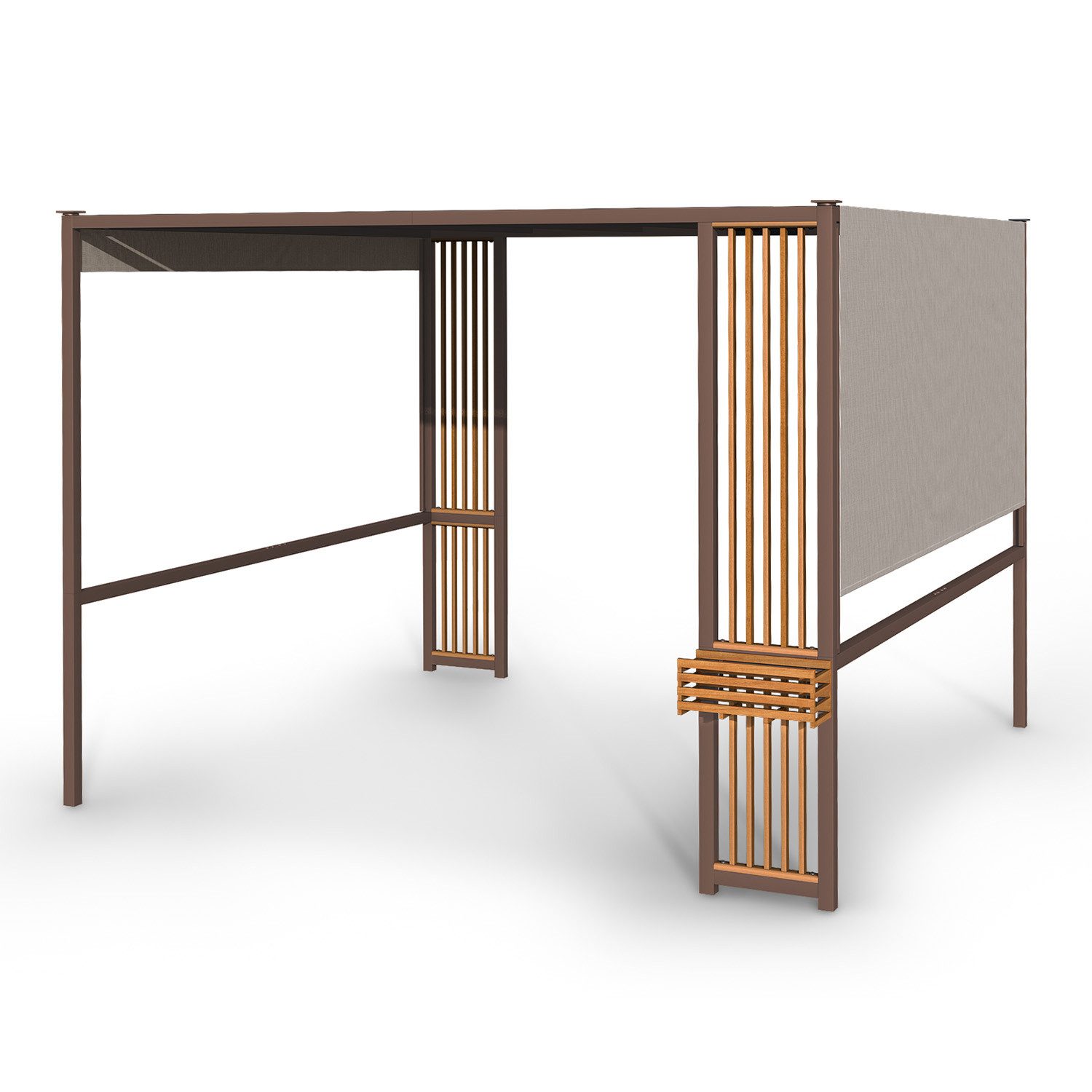 blumfeldt Pavillon Valence, (Set, Set), Terrassenüberdachung Grillpavillon Gartenpavillon Sonnenschutz