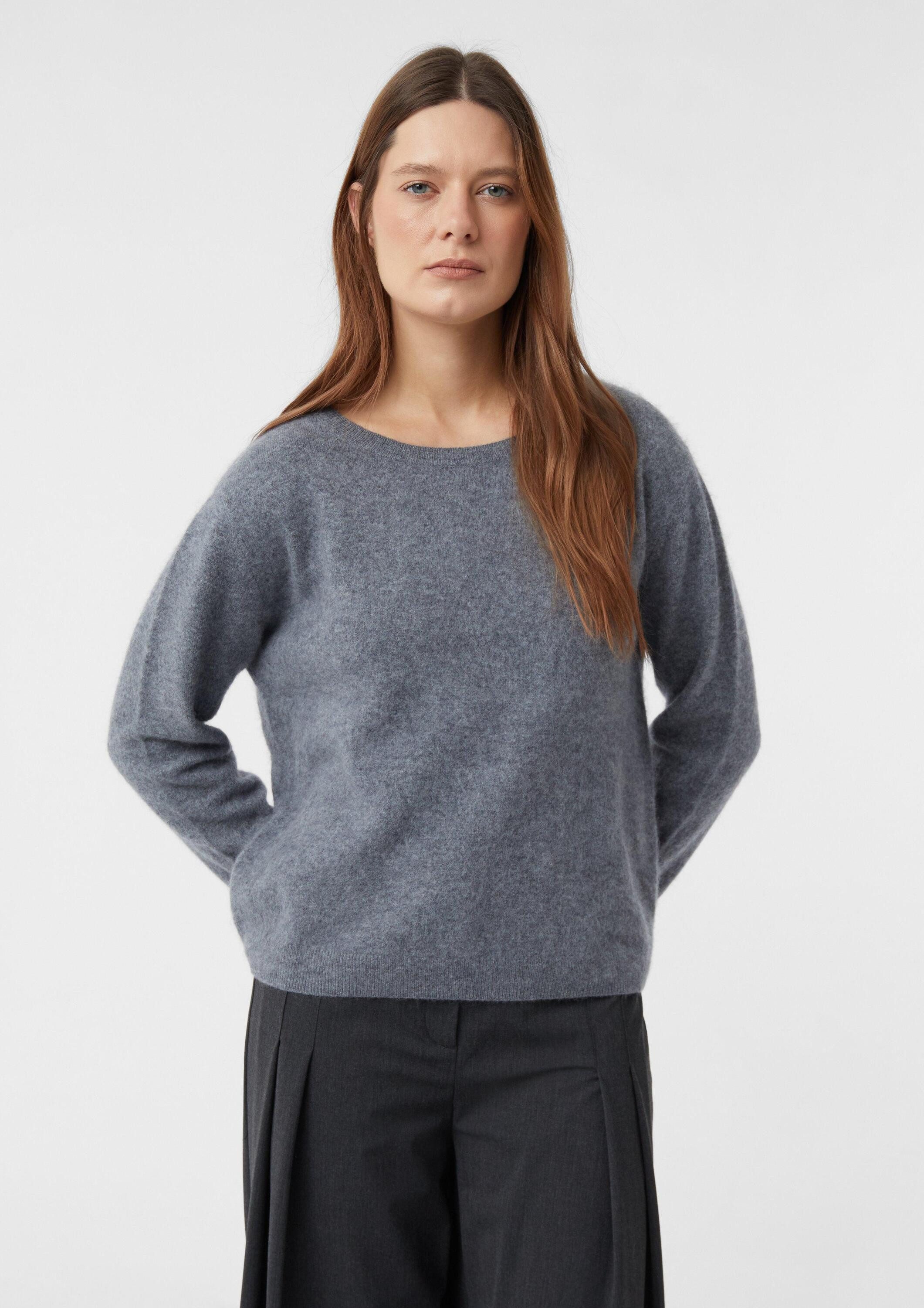 comma Longpullover Strickpullover Weicher Pullover aus reiner Wolle günstig online kaufen