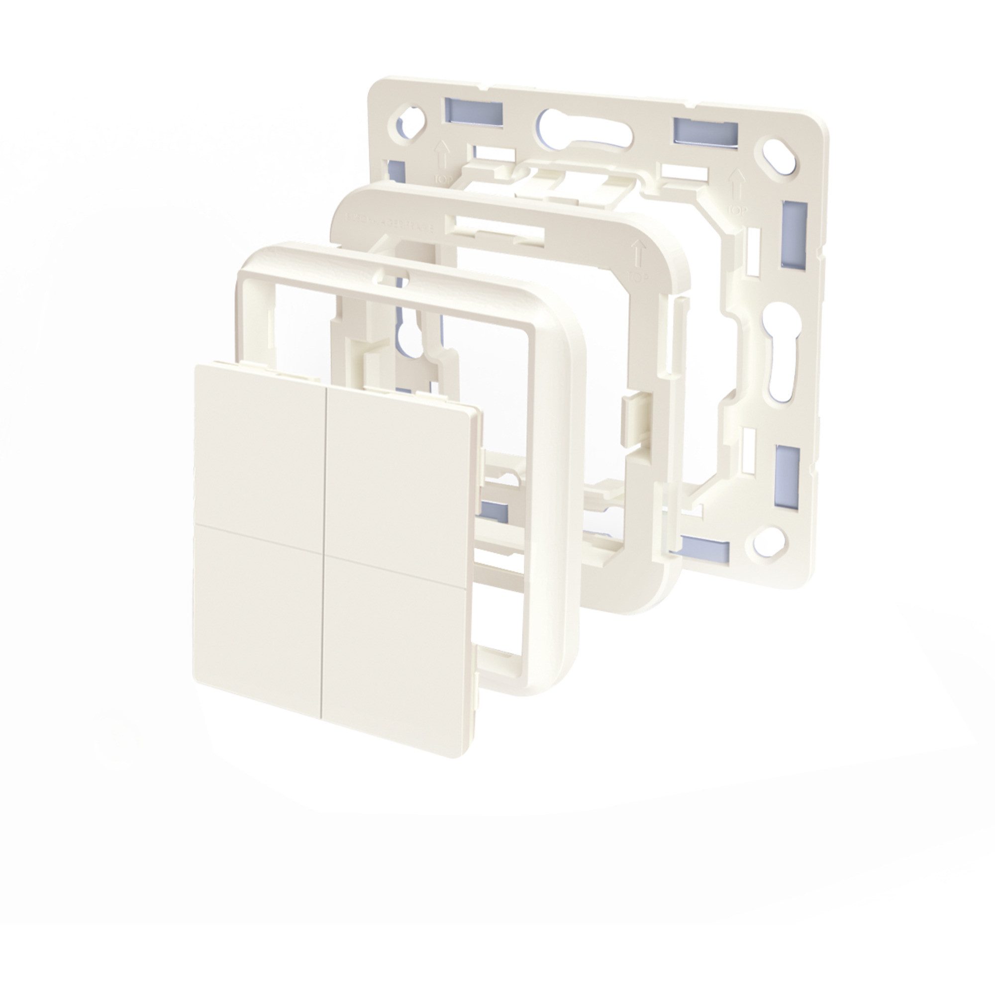 Shelly Shelly Adapter Busch-Jaeger, für Blu Wall Switch 4 Smarter Lichtschalter