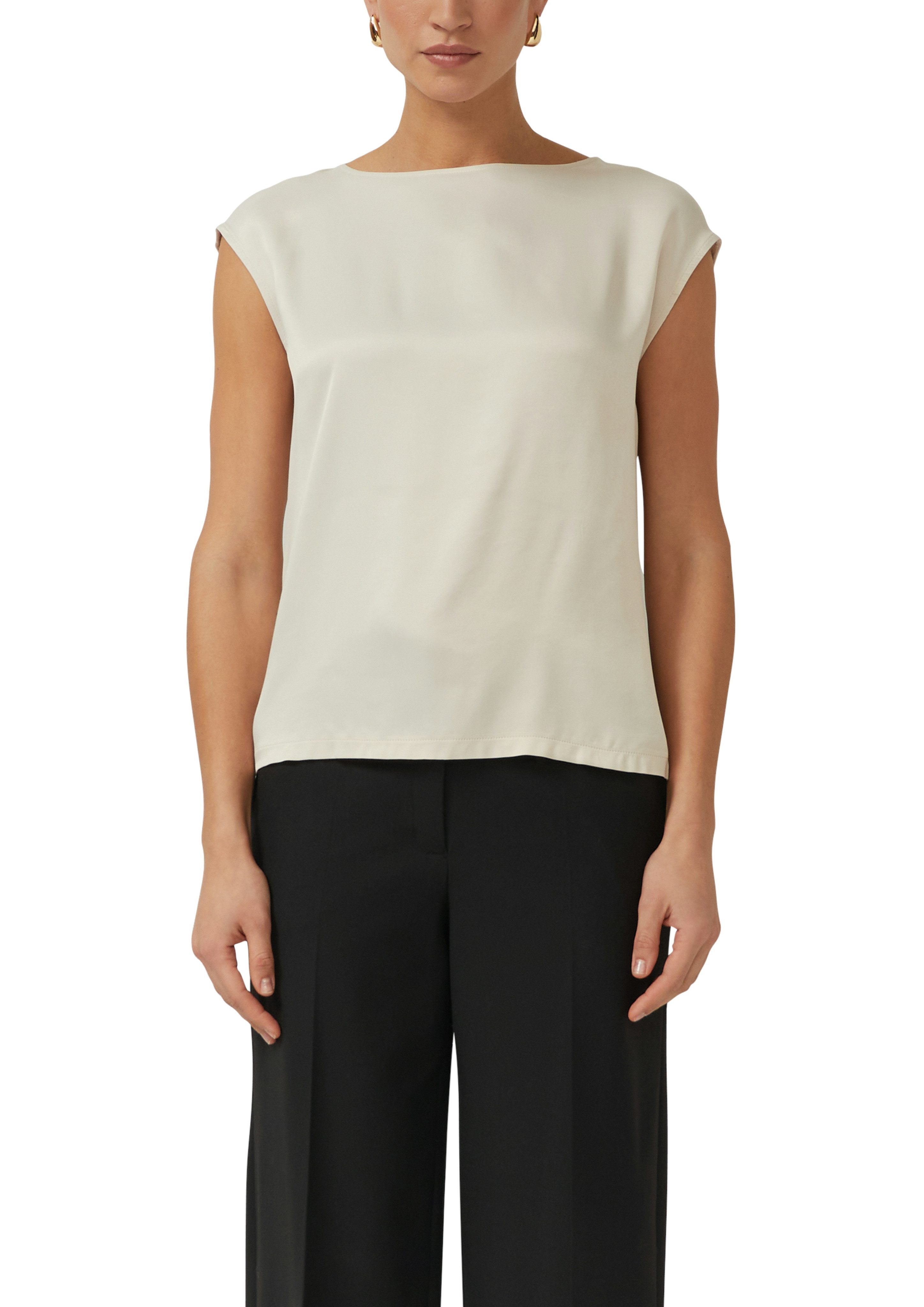 s.Oliver BLACK LABEL Rundhalsshirt mit Stretchanteil