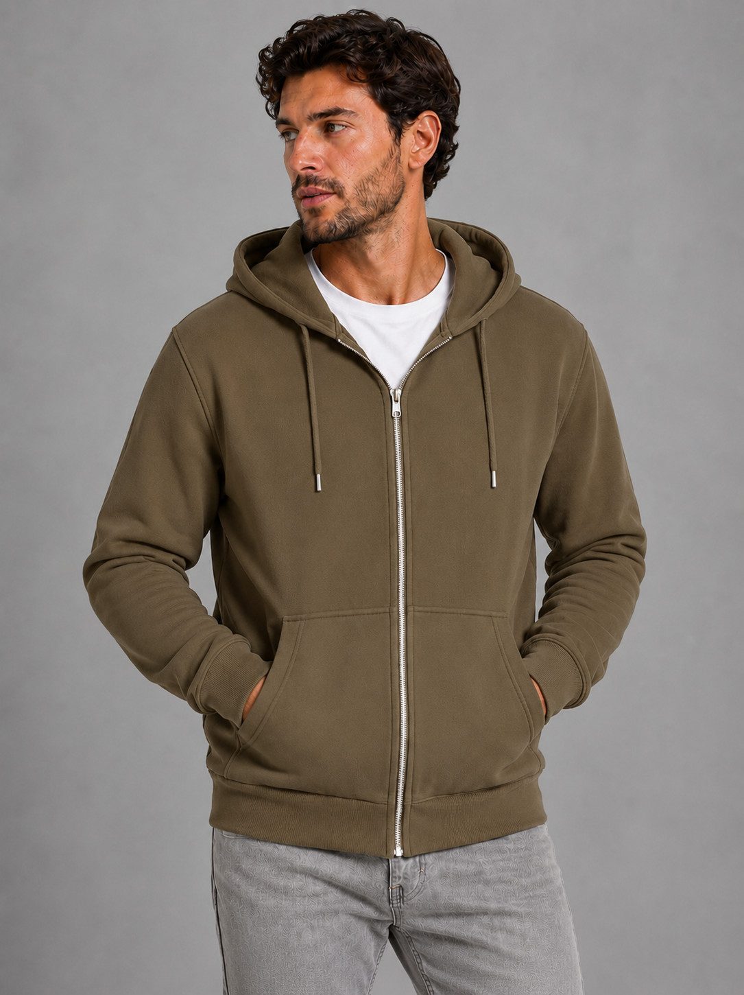 Smith & Solo Hoodie Herren - Sweatshirt mit Reißverschluss Zipper Sweatjacke Baumwollmix