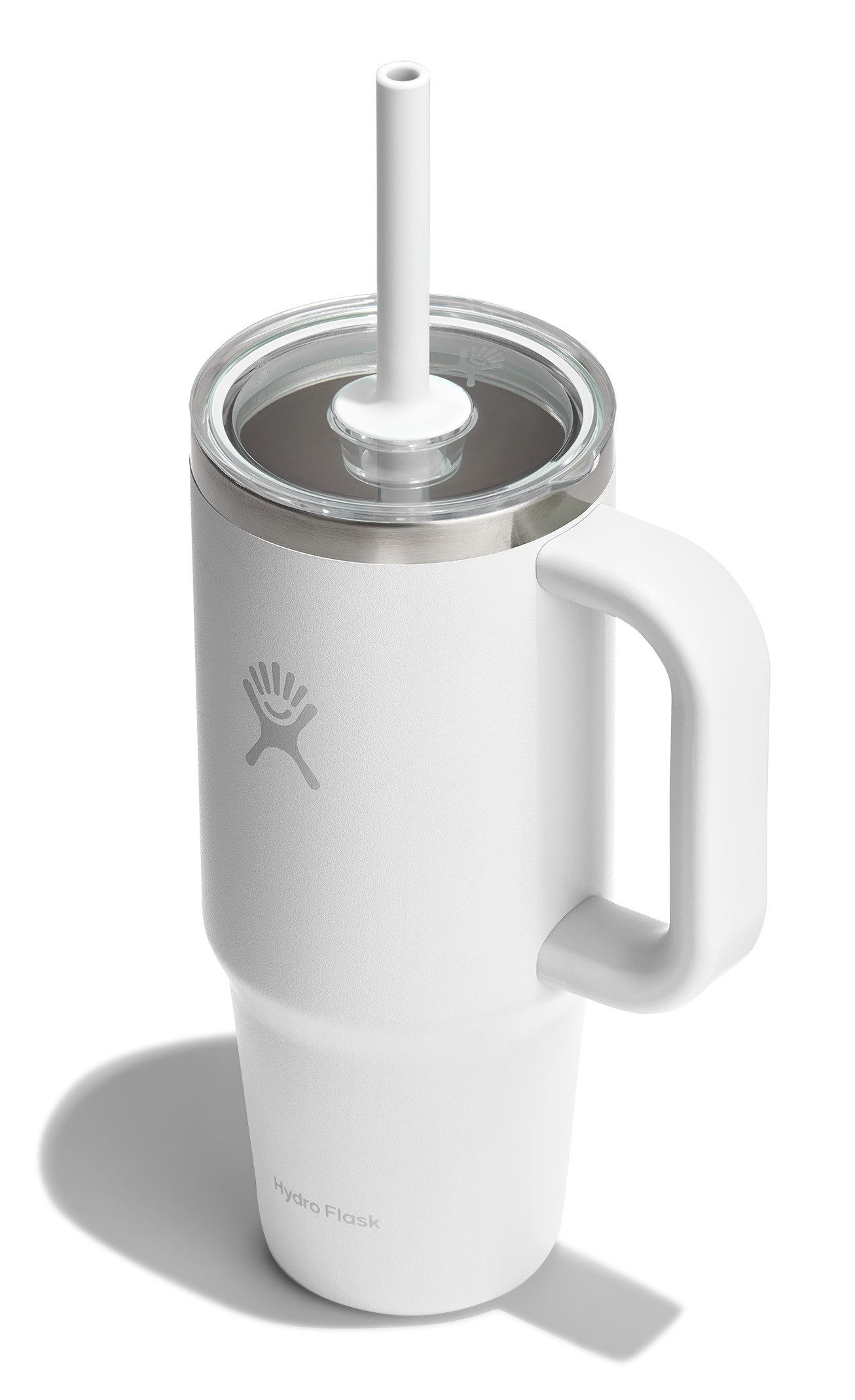Hydro Flask Thermobecher 24 OZ Travel Tumbler Clear Lid, 710 ml, 1-tlg., Edelstahl, Kompatibel mit Eindrückzubehör der Größe Medium