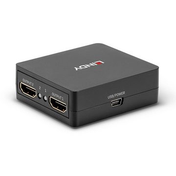 Lindy 2 Port HDMI Splitter 18Gbps, kompakt Audio- & Video-Adapter