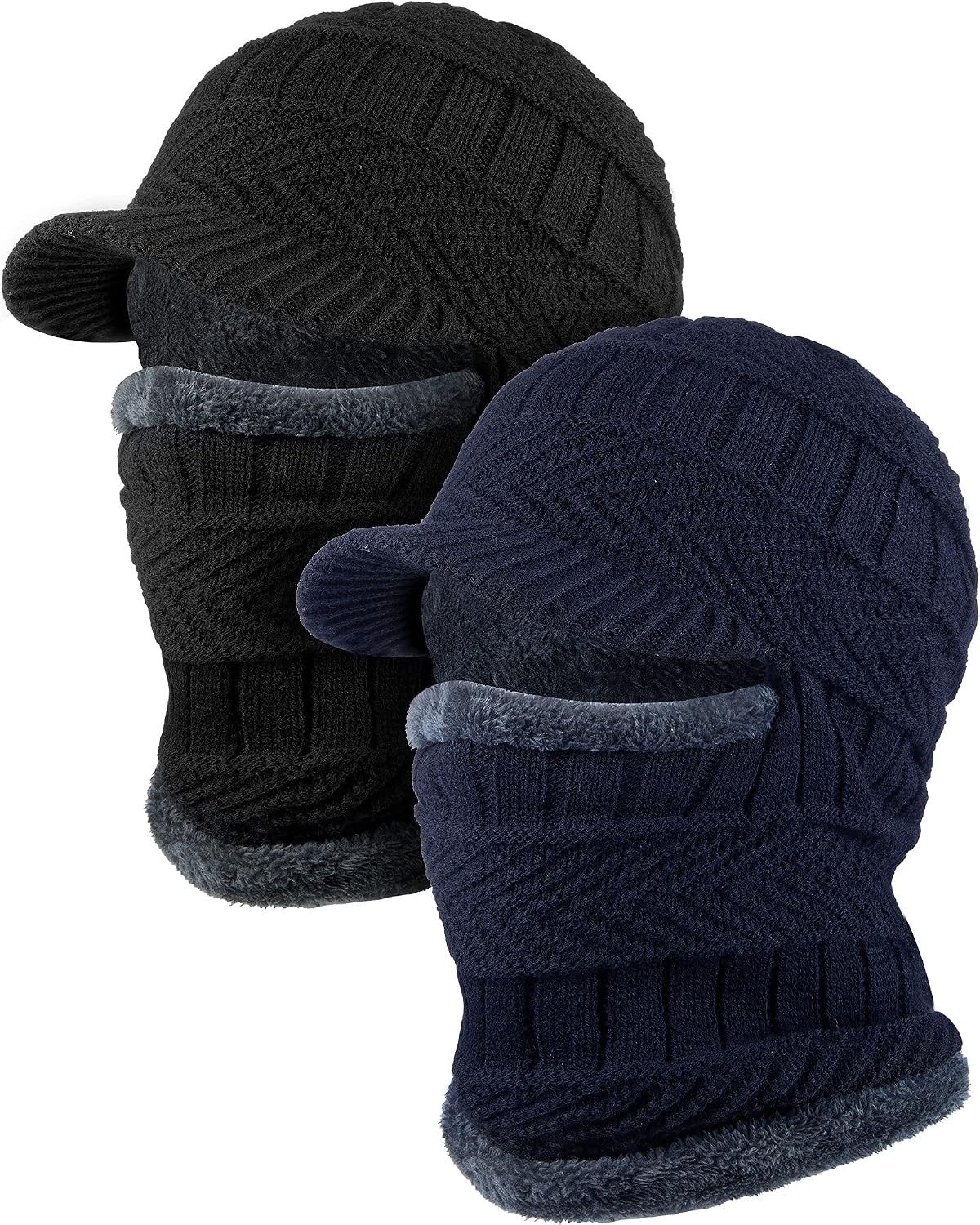 FELIXLEO Sturmhaube Syhood Winter Balaclava Skimaske, Fleece gefüttert