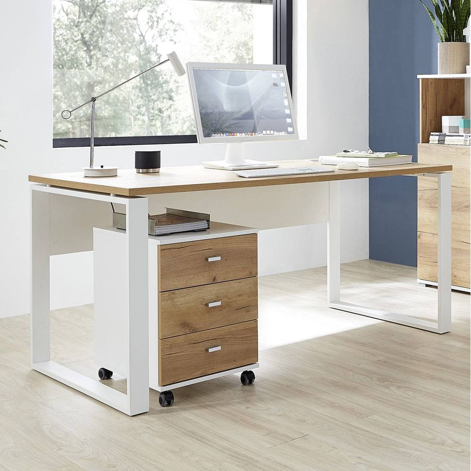 Lomadox BüromöbelSet »GENT01«, (SparSet), Büro Schreibtisch mit
