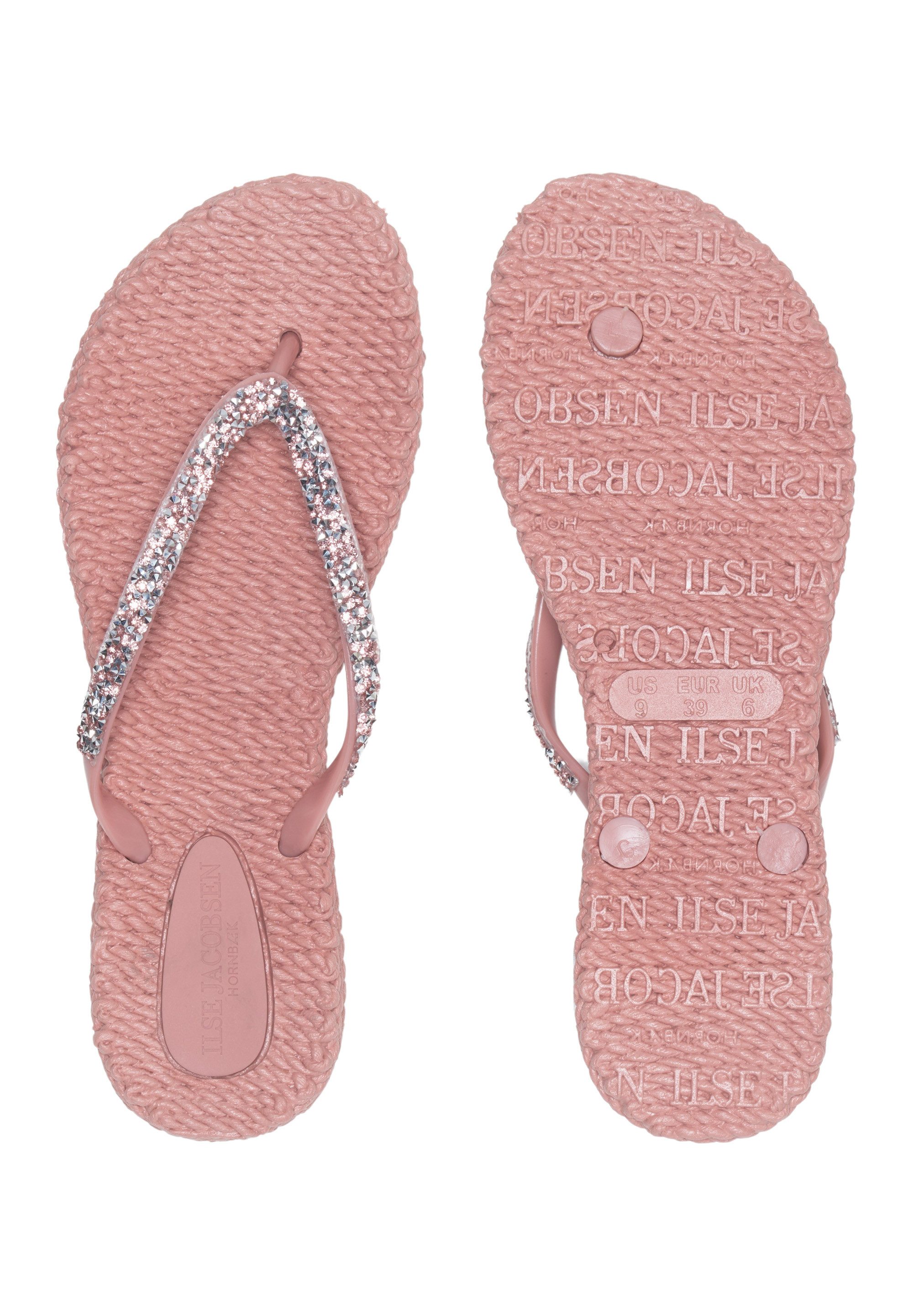 Ilse Jacobsen CHEERFUL03G Zehentrenner Leicht & flexibel, Massageeffekt, mit Glitzer