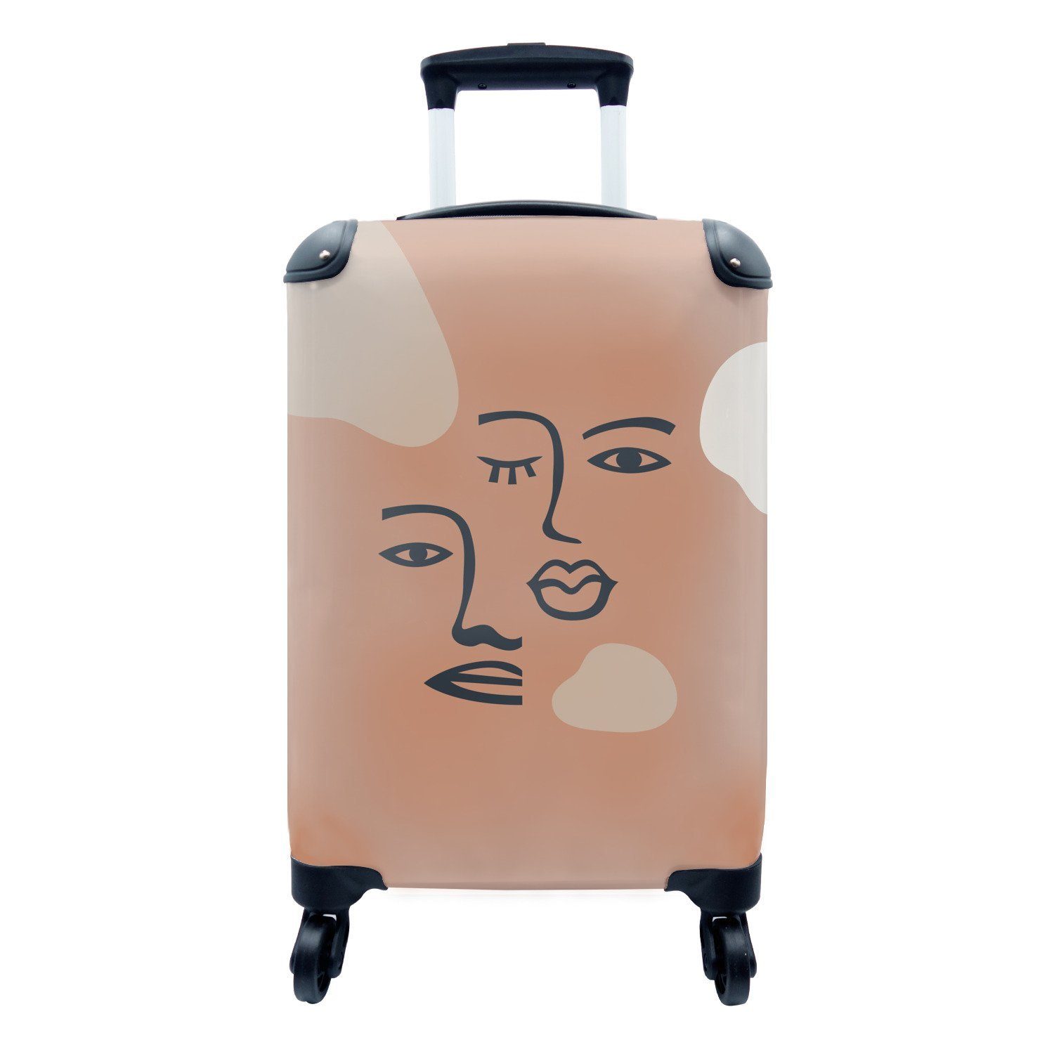 MuchoWow Handgepäckkoffer Pastell - Farbe - Flecken, 4 Rollen, Reisetasche mit rollen, Handgepäck für Ferien, Trolley, Reisekoffer