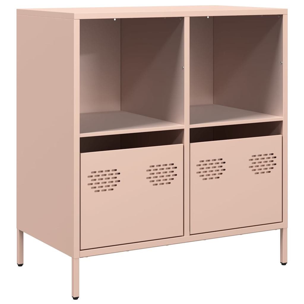 vidaXL Sideboard Sideboard Rosa 68x39x73,5 cm Kaltgewalzter Stahl (1 St)