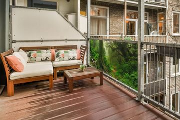 MuchoWow Balkonsichtschutz Dschungel - Grün - Asien (1-St) Balkonbanner, Sichtschutz für den Balkon, Robustes und wetterfest