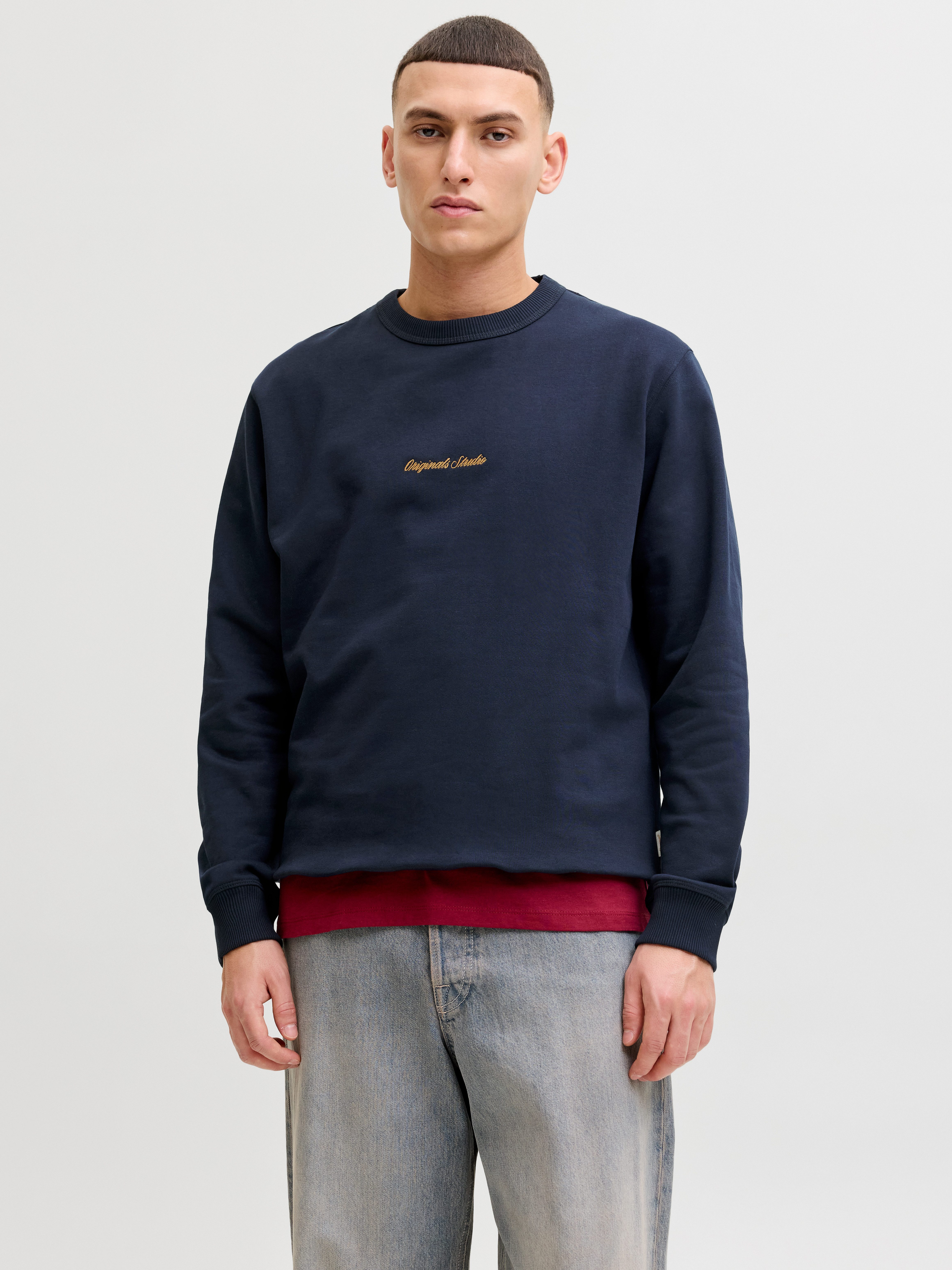 Jack & Jones Sweatshirt JORNORREBRO EMB SWEAT CREW NOOS mit Logo Print günstig online kaufen