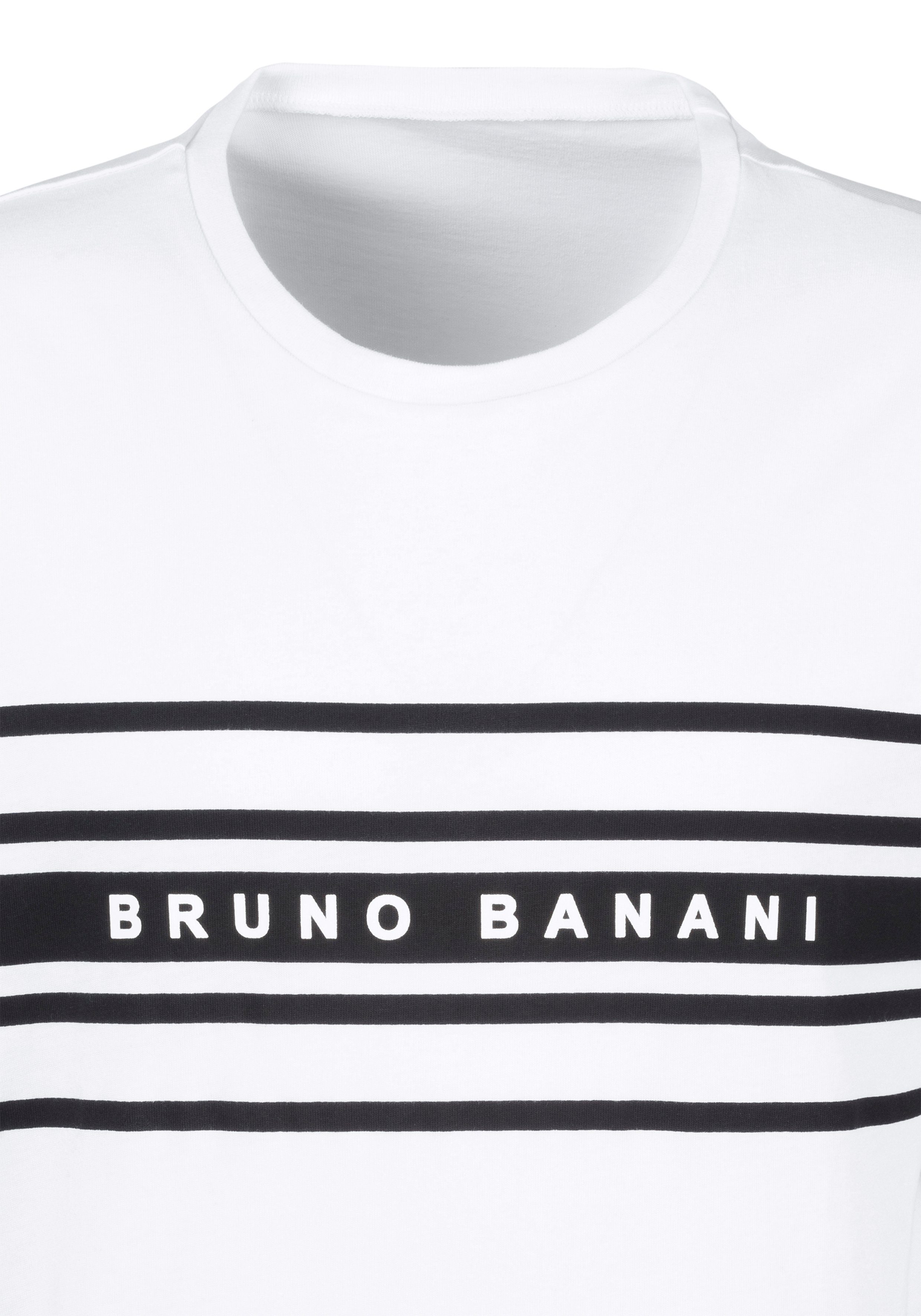 Bruno Banani Pyjama (2 tlg., 1 Stück) Schlafanzug mit Logodruck