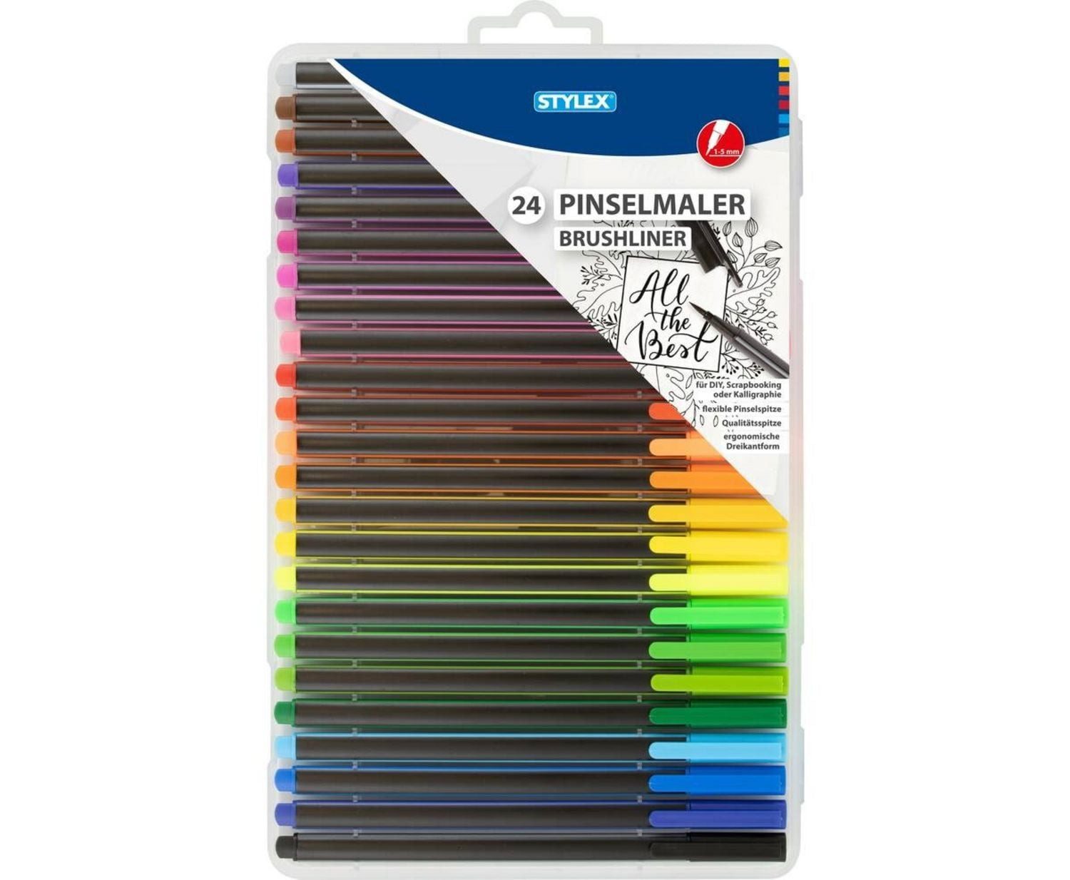 STYLEX Pinsel Stylex Pinselmaler, Pinselmarker, 24er Set