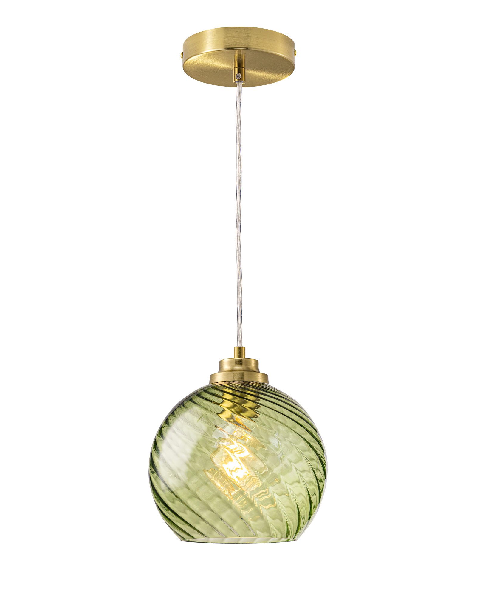 EDISHINE Pendelleuchte Esstisch, Hängeleuchte mit Glas Lampenschirm, Höhenverstellbar, LED wechselbar, warmweiß, Hängelampe für Kücheninsel, Flur
