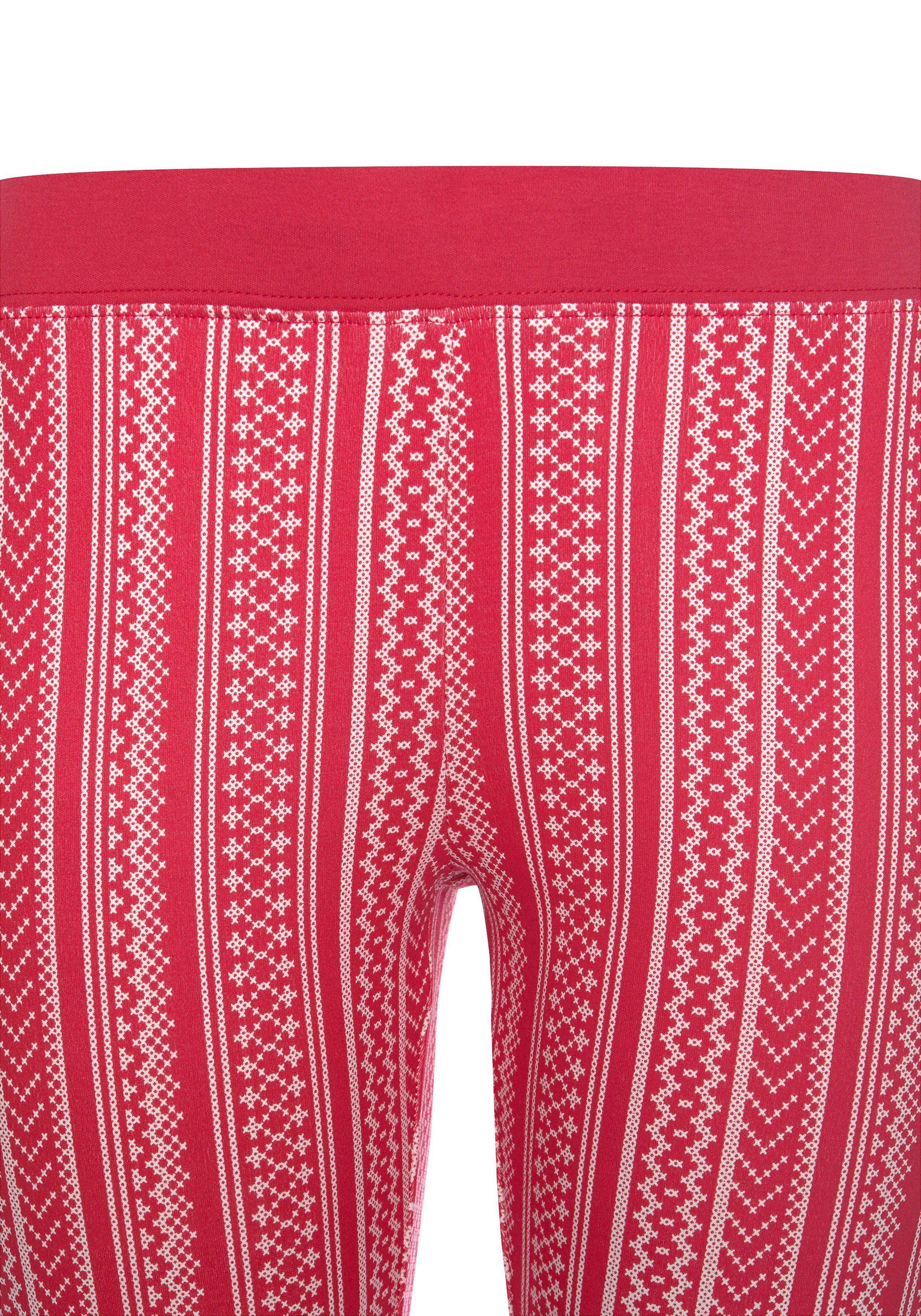 Stück) Norwegermuster mit s.Oliver cherryrot 1 Pyjama tlg., (2