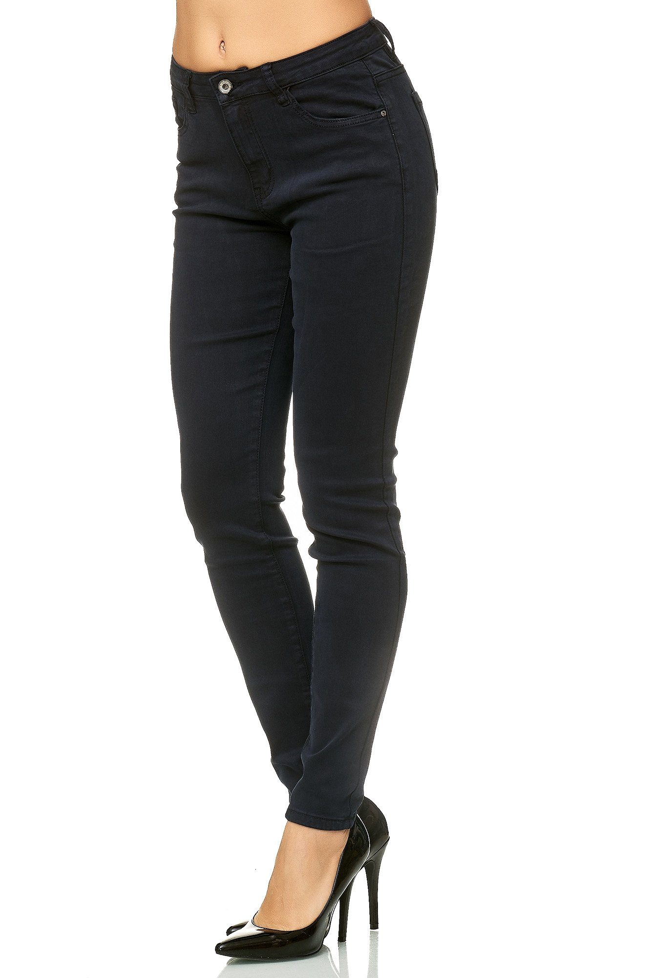 Elara Skinny-fit-Jeans Elara Damen Stretch Hose günstig online kaufen