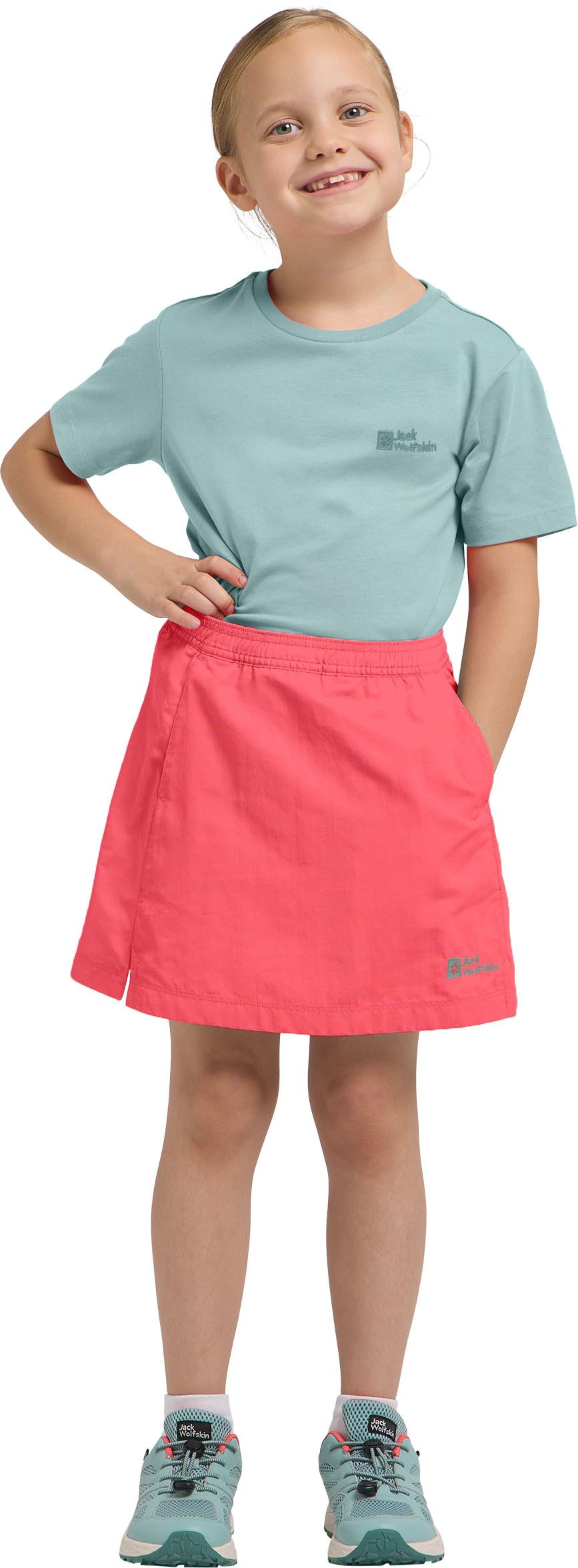 Jack Wolfskin Skort SUN SKORT G Skort-Form, mit Eingrifftaschen, schnell trocknend, atmungsaktiv