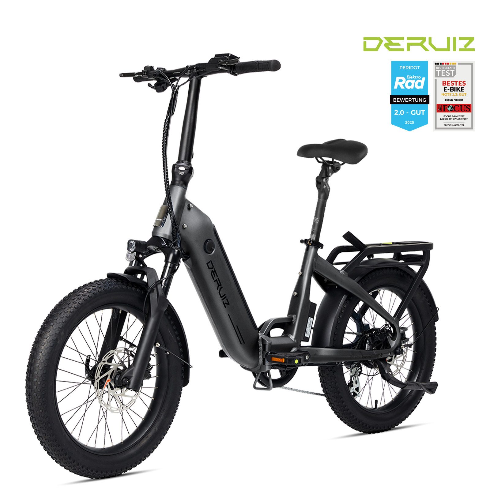 E-Bike Klapprad 20 Zoll Peridot, faltbarer Tiefeinsteiger, 500 Wh, bis 140 km