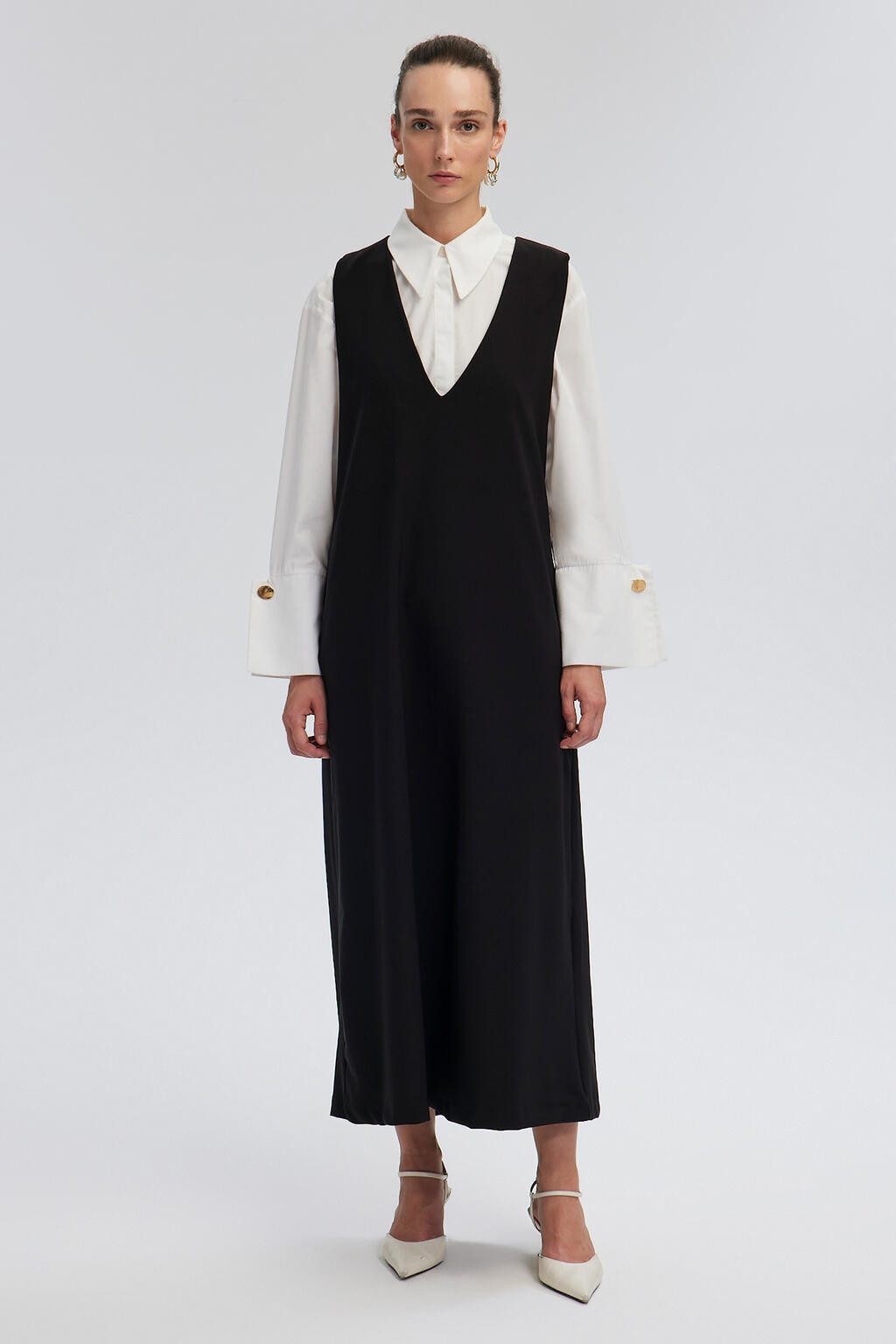 touche prive Maxikleid KLEID AUS KREPP MIT V-AUSSCHNITT günstig online kaufen