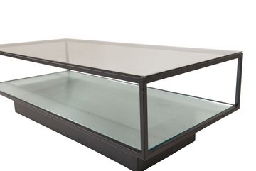 ebuy24 Couchtisch Maglehem Couchtisch mit Ablage 60x130 cm Glas. (1-St)