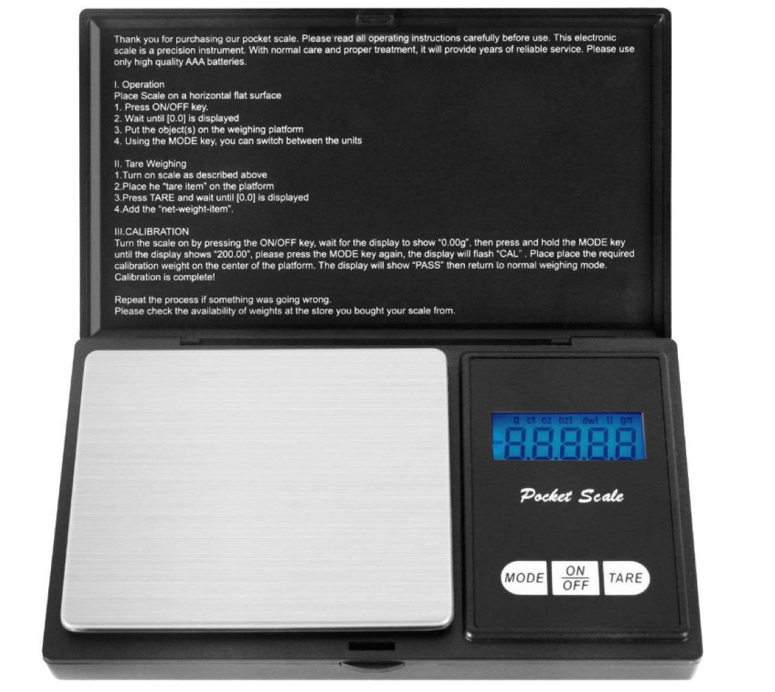 Präzisionswaage Taschenwaage Digitale Feinwaage, 1000g/0,1g Scale, PRÄZISE