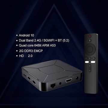 yozhiqu Streaming-Box I96Z8 Set-Top-Box Heim-Dual-Band-Internet-TV-Box, (1 St), Bluetooth-Konnektivität, 4K HD, ideal für NBA oder Rennspiele