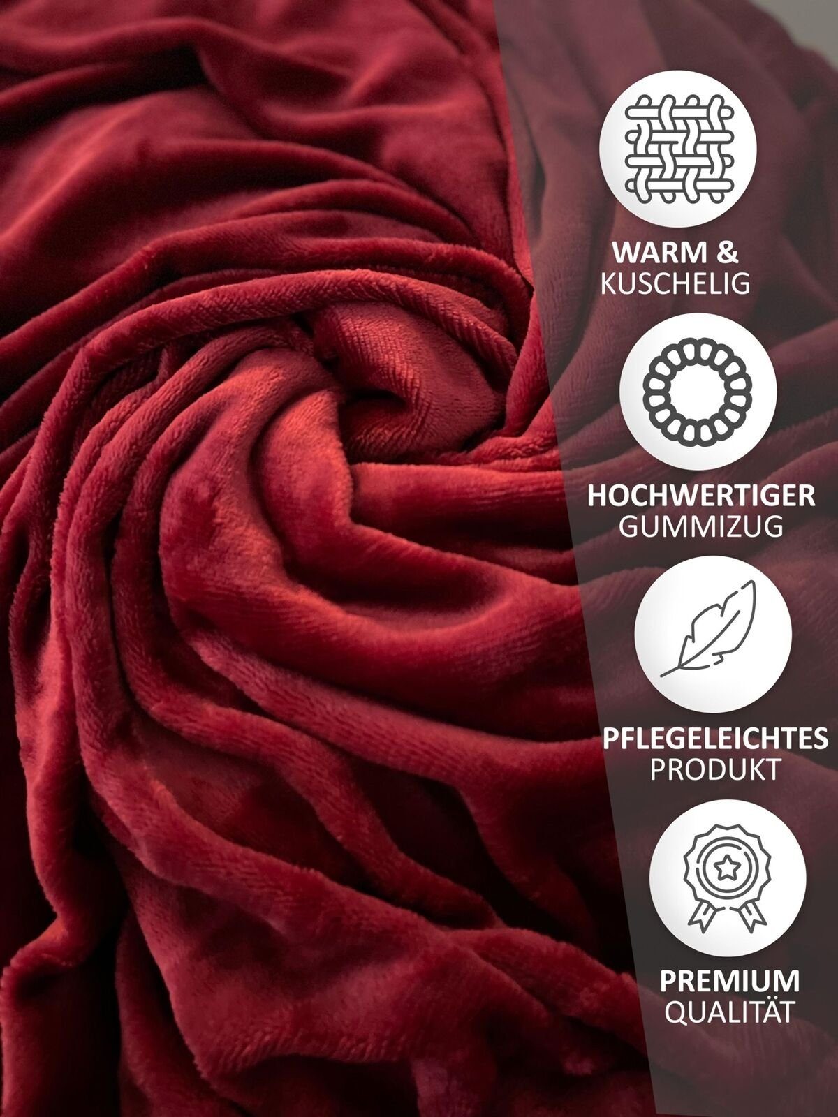 One Home Spannbettlaken Winter Cashmere Touch, Fleece, Gummizug: rundum, (1 Stück), flauschig warmes Teddy Plüsch