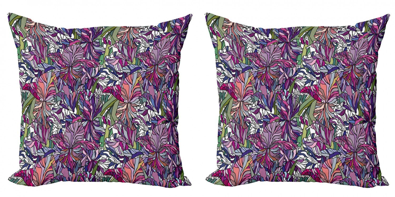 Kissenbezüge Modern Accent Doppelseitiger Digitaldruck, Abakuhaus (2 Stück), Blumen Tropischen Dschungel Bouquet