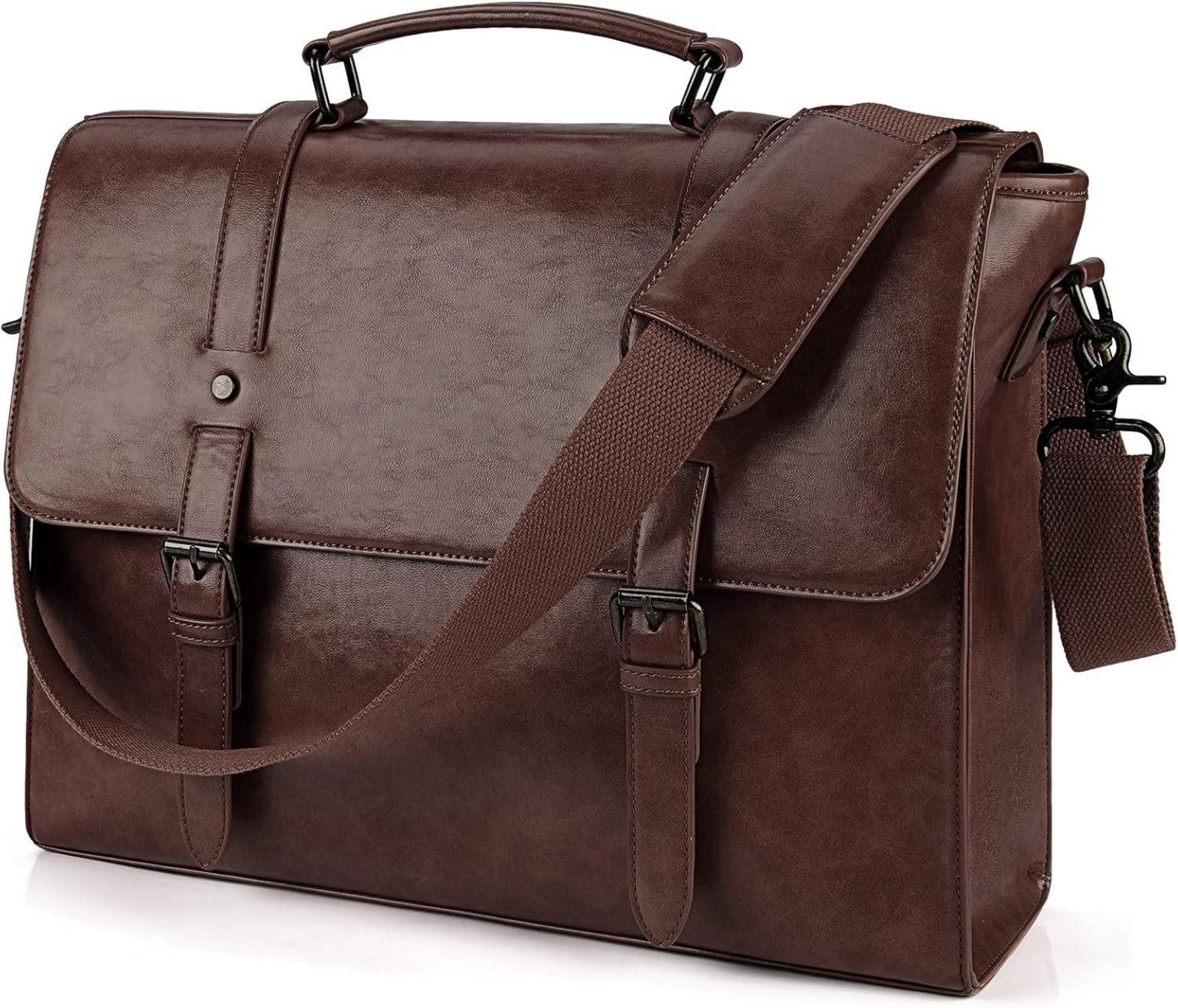 LuxusKollektion Aktentasche Umhängetasche Herren Aktentasche Laptoptasche 15.6 Zoll Wasserdicht