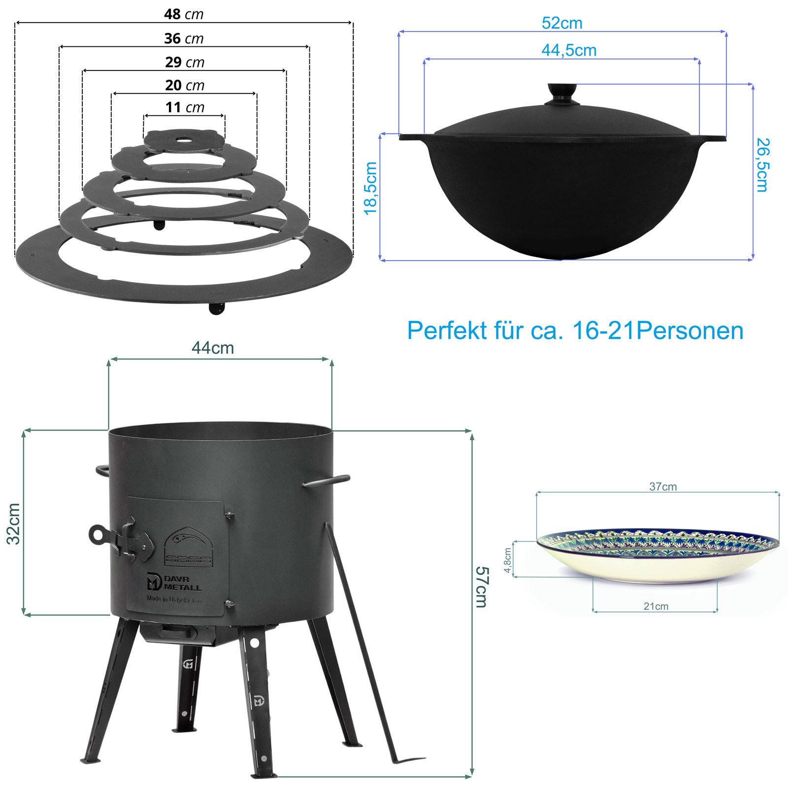 4BIG.fun Feuerstelle Eintopfofen Ø44 Uchag 16L günstig online kaufen