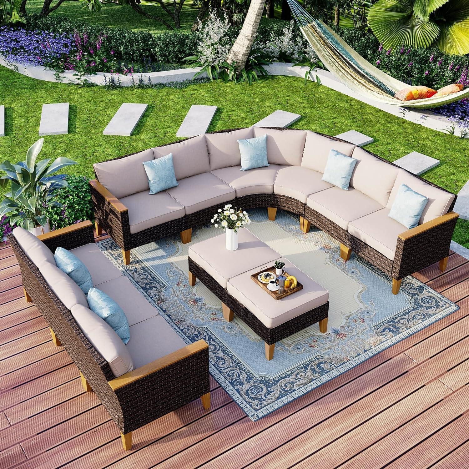 Loungeset Lounge Set Polyrattan Sitzgruppe Wetterfest Wasserdicht Cr006-19-11_i1