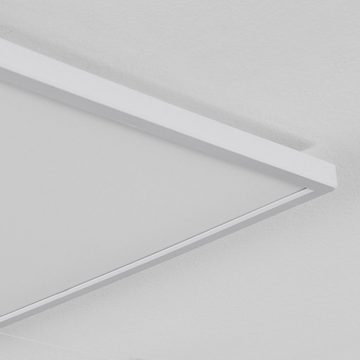 hofstein Deckenleuchte dimmbare Deckenleuchte aus Metall/Kunststoff in Weiß, LED fest integriert, 3000 - 6500 Kelvin, max. 2500 Lumen, RGB Farbwechsler, steuerbar über Fernbedienung