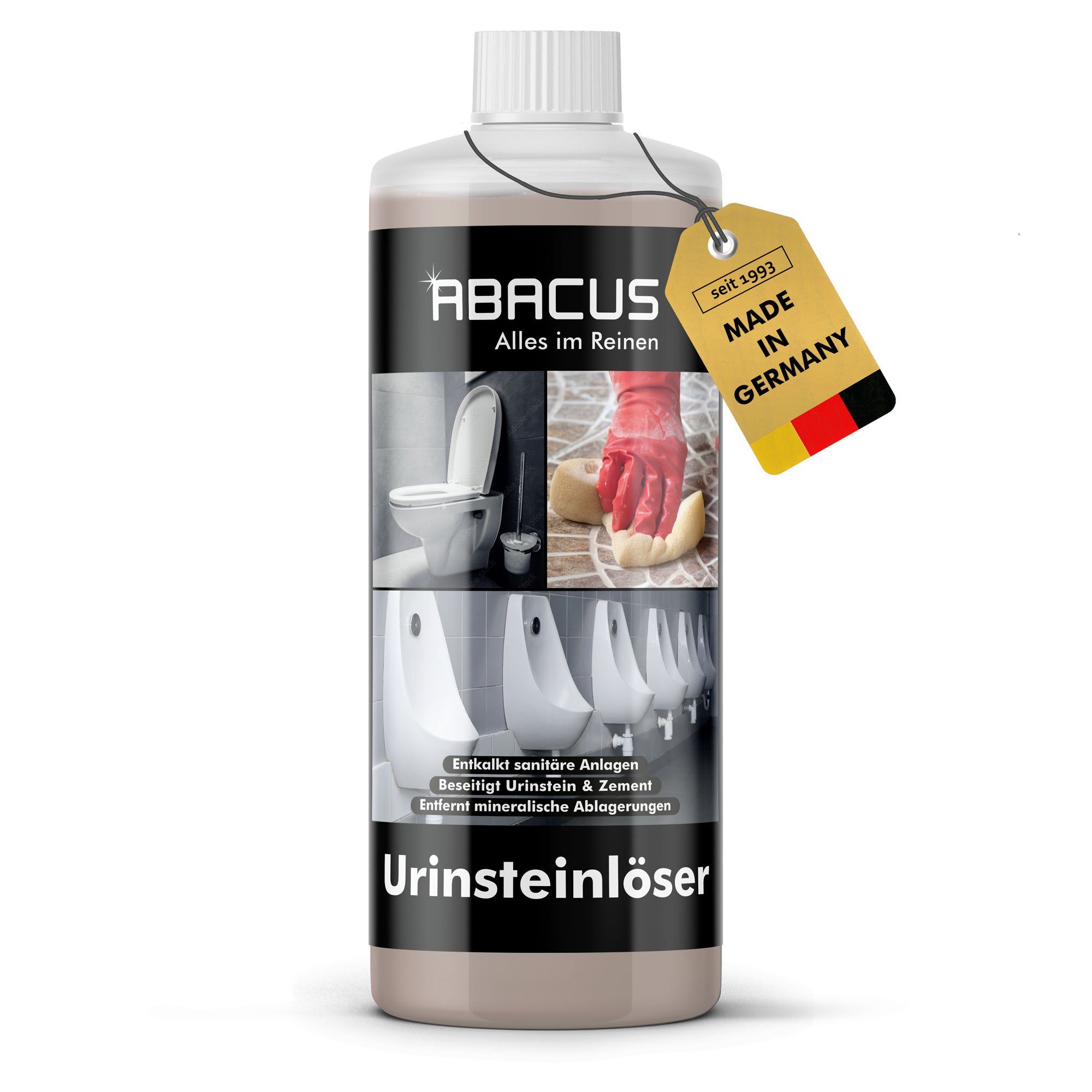 ABACUS Urinsteinlöser WC Spezialreiniger Kalksteinlöser Urinsteinlöser (Beseitigt Urinstein, Kalk und Rost, [- Hochwirksam Kein schrubben)