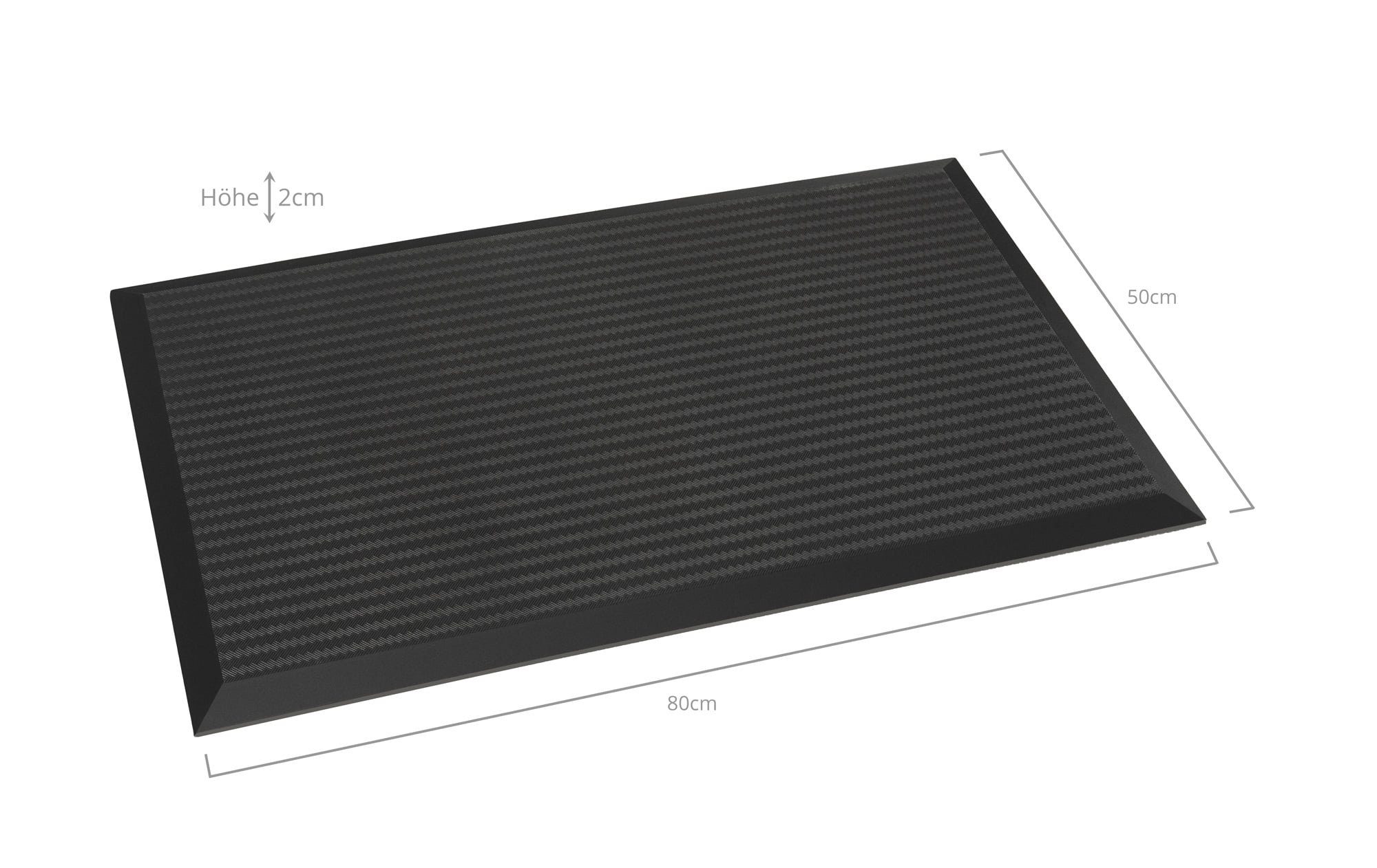 Pronomic Bodenmatte Anti-Ermüdungsmatte - Stehmatte für Arbeitsplatz - Arbeitsplatzmatte (AFM-5080, 1-St., ergonomische Arbeitsmatte), für gesundes & schmerzfreies Stehen