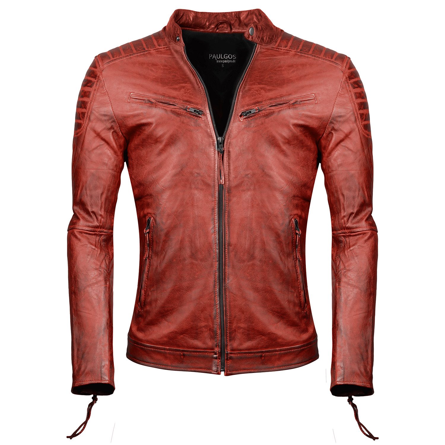 PAULGOS Lederjacke Herren Jacke Übergangsjacke Biker günstig online kaufen