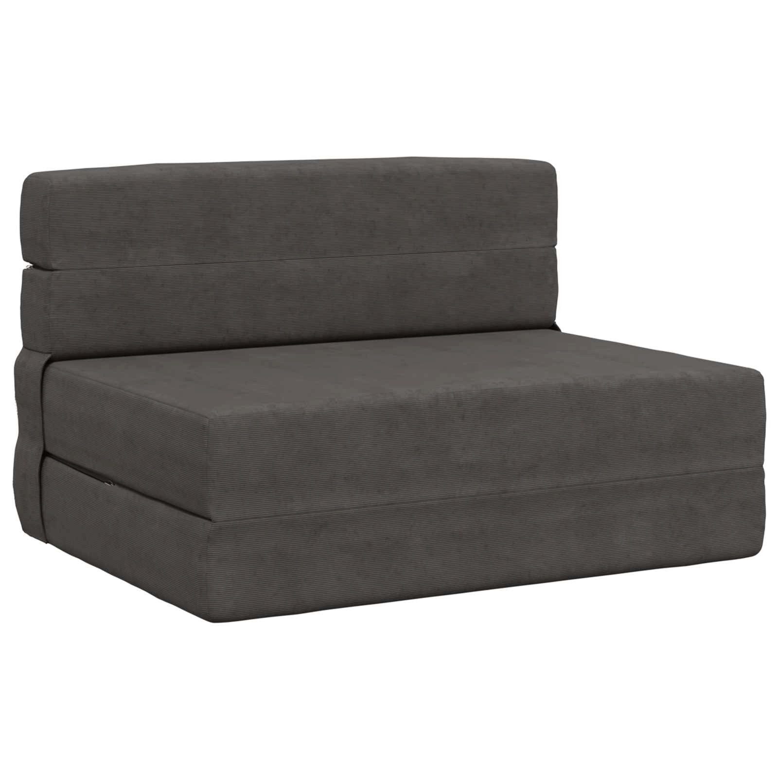 vidaXL Bett Klappsofa Bett Dunkelgrau 70 x 72 x 60 cm Stoff (1-tlg)