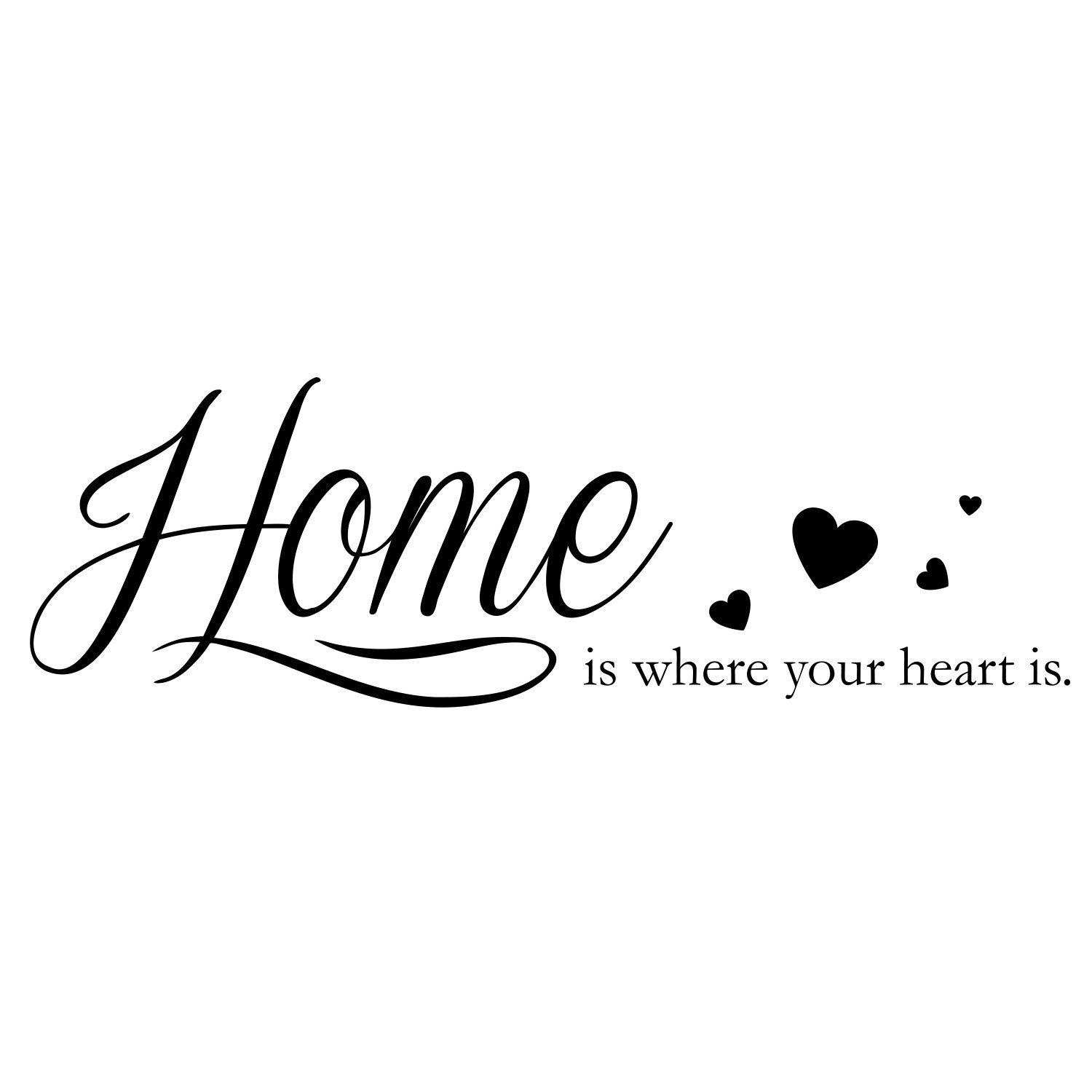 queence Wandtattoo Home ist where your heart is., 120 x 30 cm