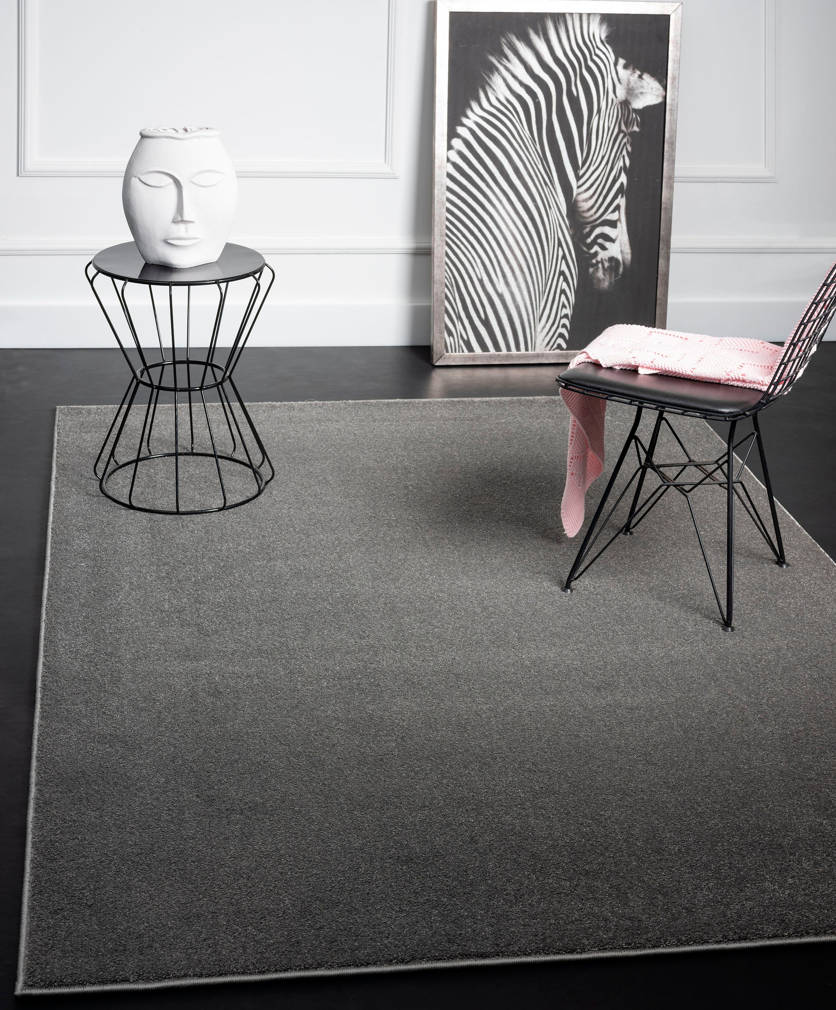 merinos Teppich Montana, rechteckig, Höhe: 20 mm, Kurzflor, Uni-Farben, bes günstig online kaufen