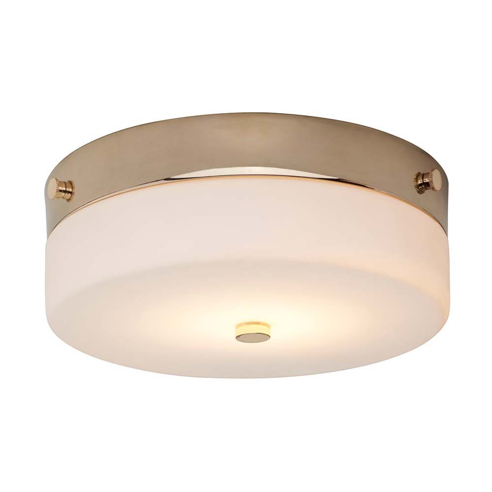 Elstead LIGHTING LED Deckenleuchte, Leuchtmittel inklusive, Warmweiß, Deckenleuchte Wohnzimmerleuchte Lampe LED Baustahl Gold 1 Flammig D